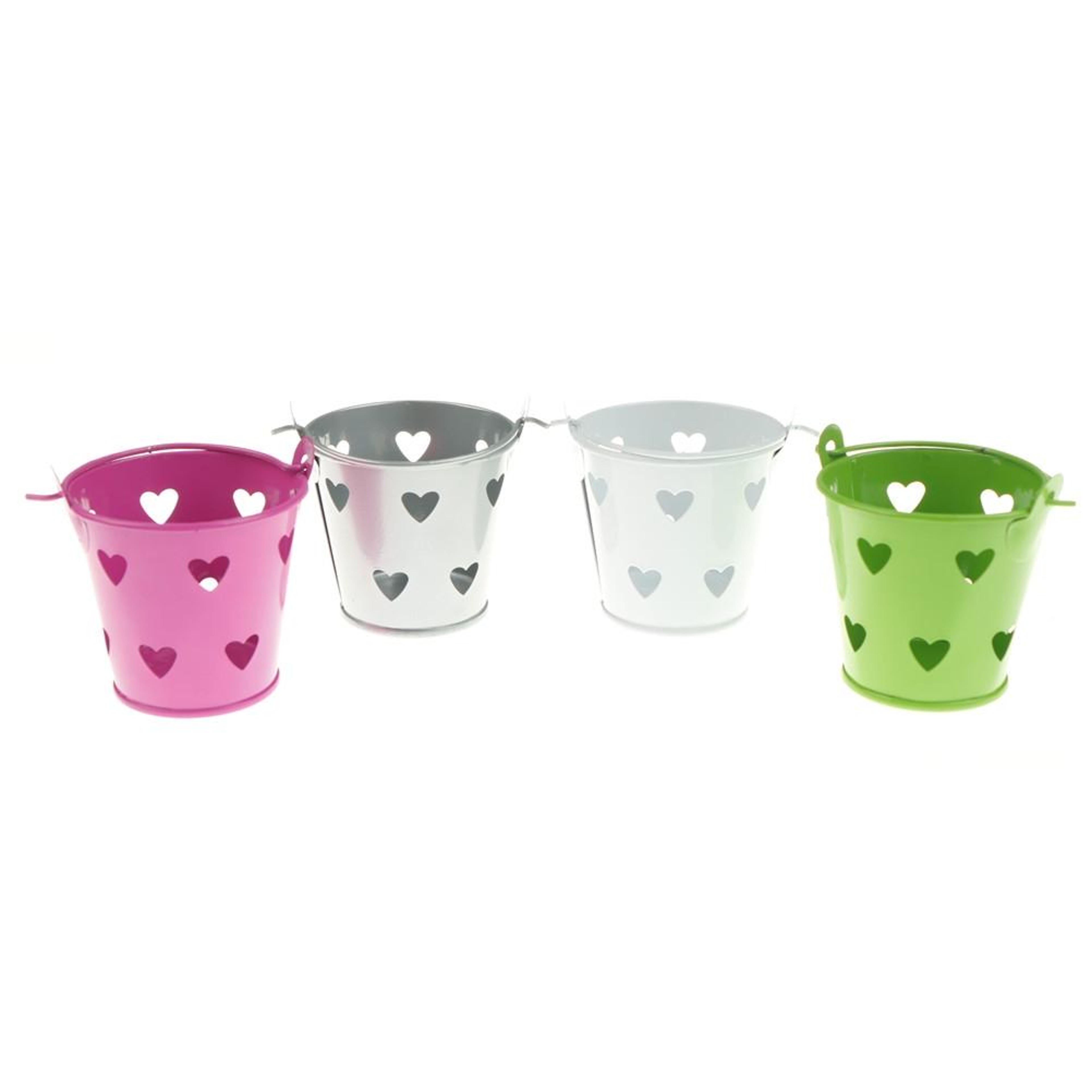 Heart Bloom Mini Metal Pencil Holder Cute Desktop Organizer Cup 3