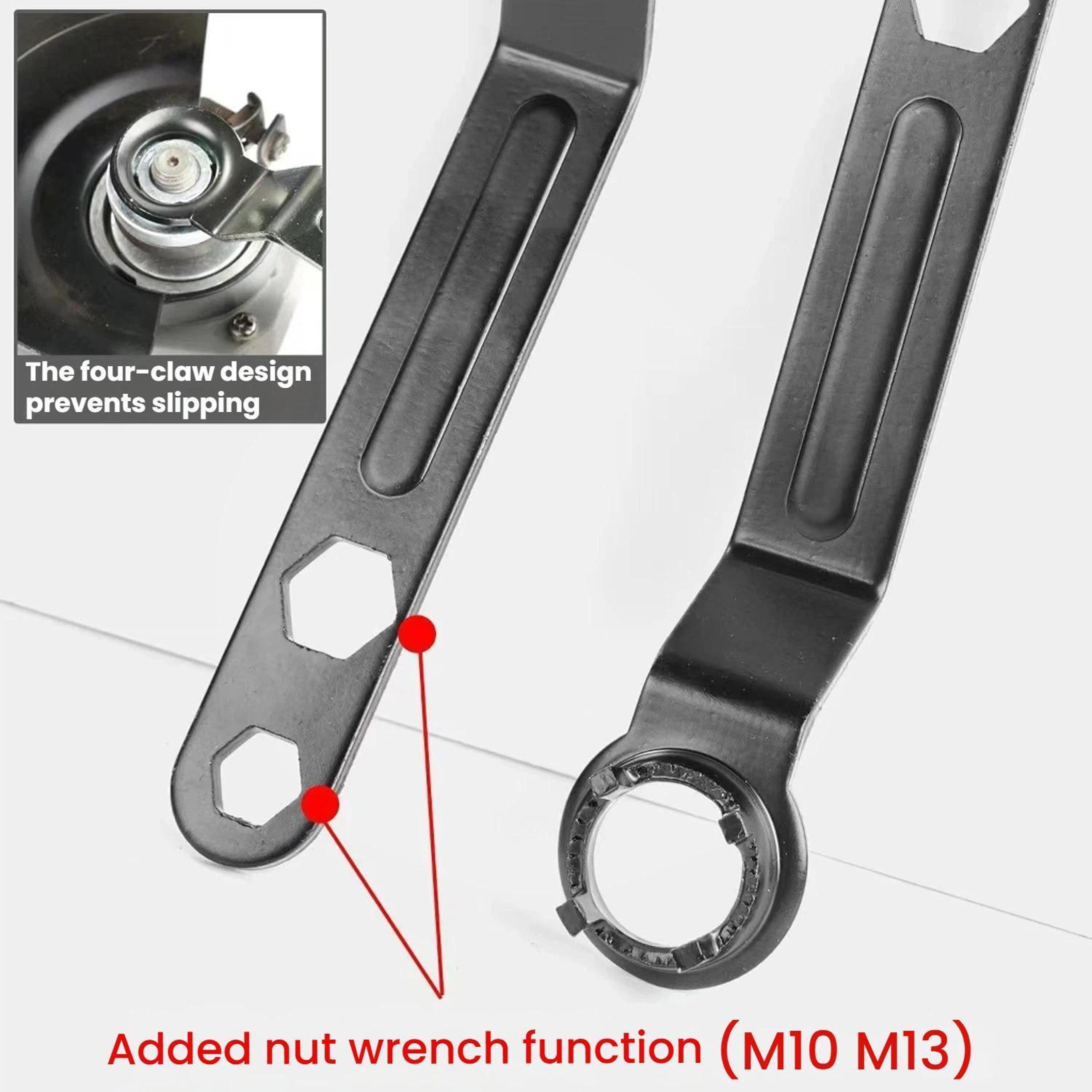 Heavy Duty Four Jaw Angle Grinder Wrench Set Grinding Wheel Removal Tool 5