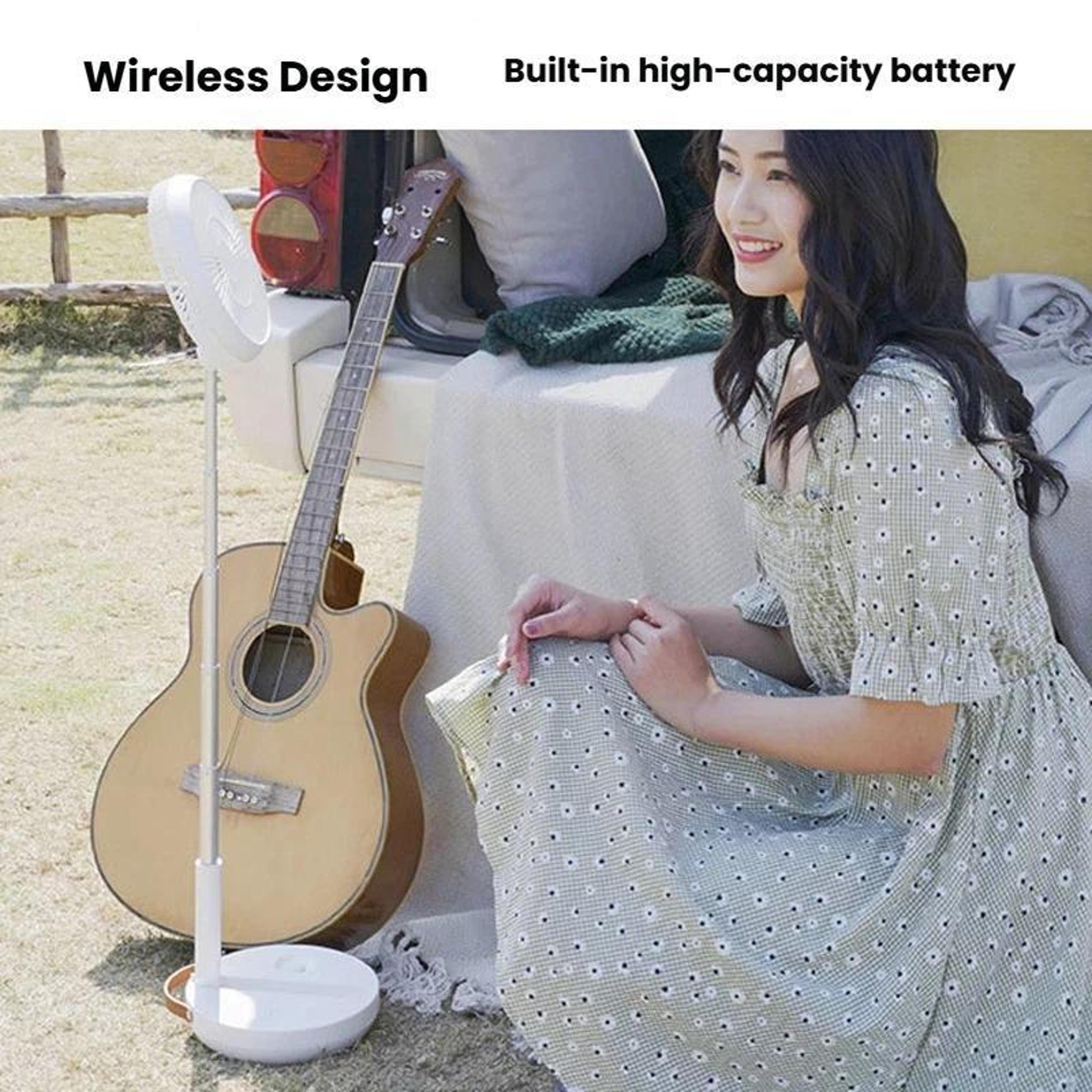 Portable Desk Fan Rechargeable Telescopic Folding USB Cooling Fan For Home Office  Travel 3