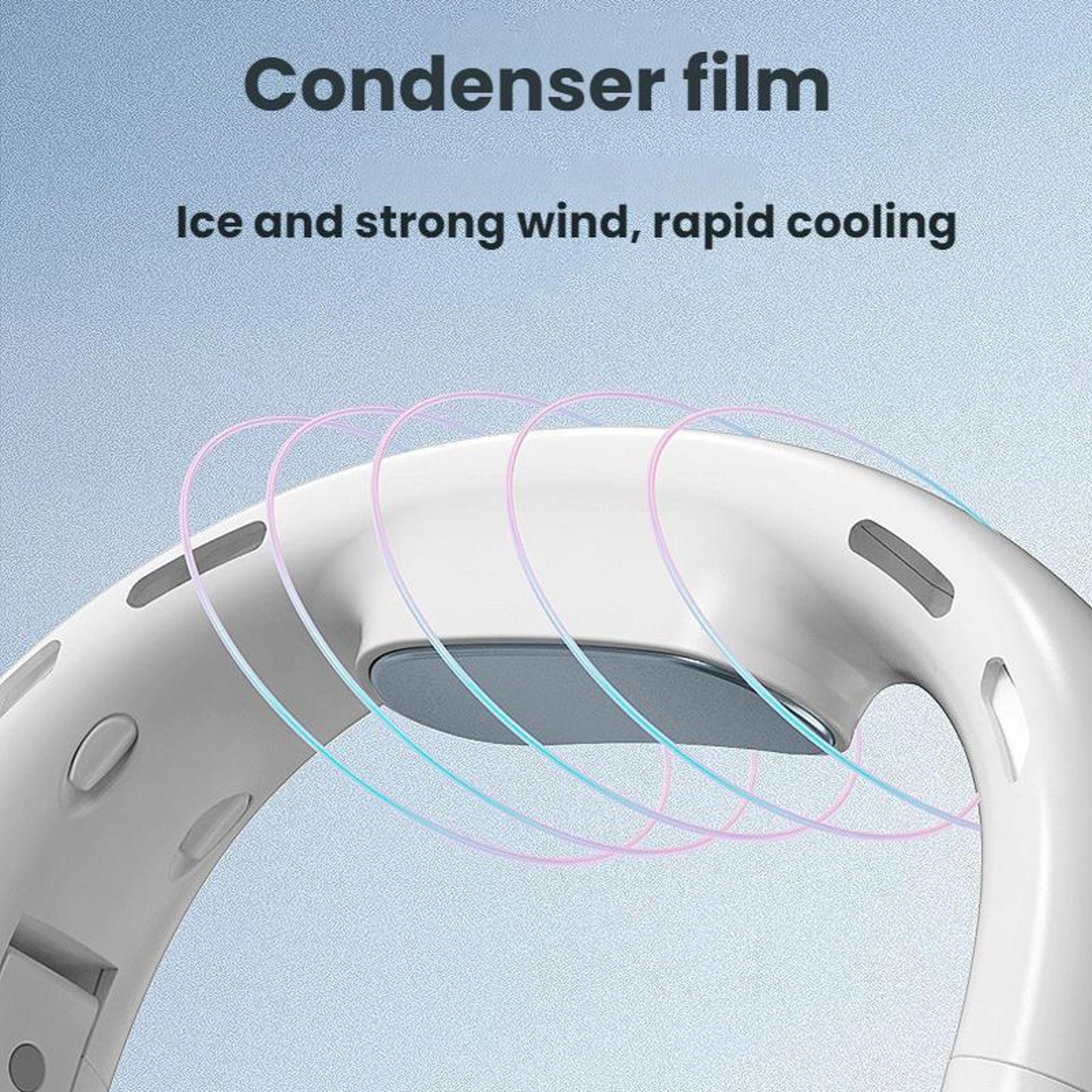 Portable Bladeless Neck Fan With Digital Display Foldable Rechargeable Wearable Cooling Fan 6