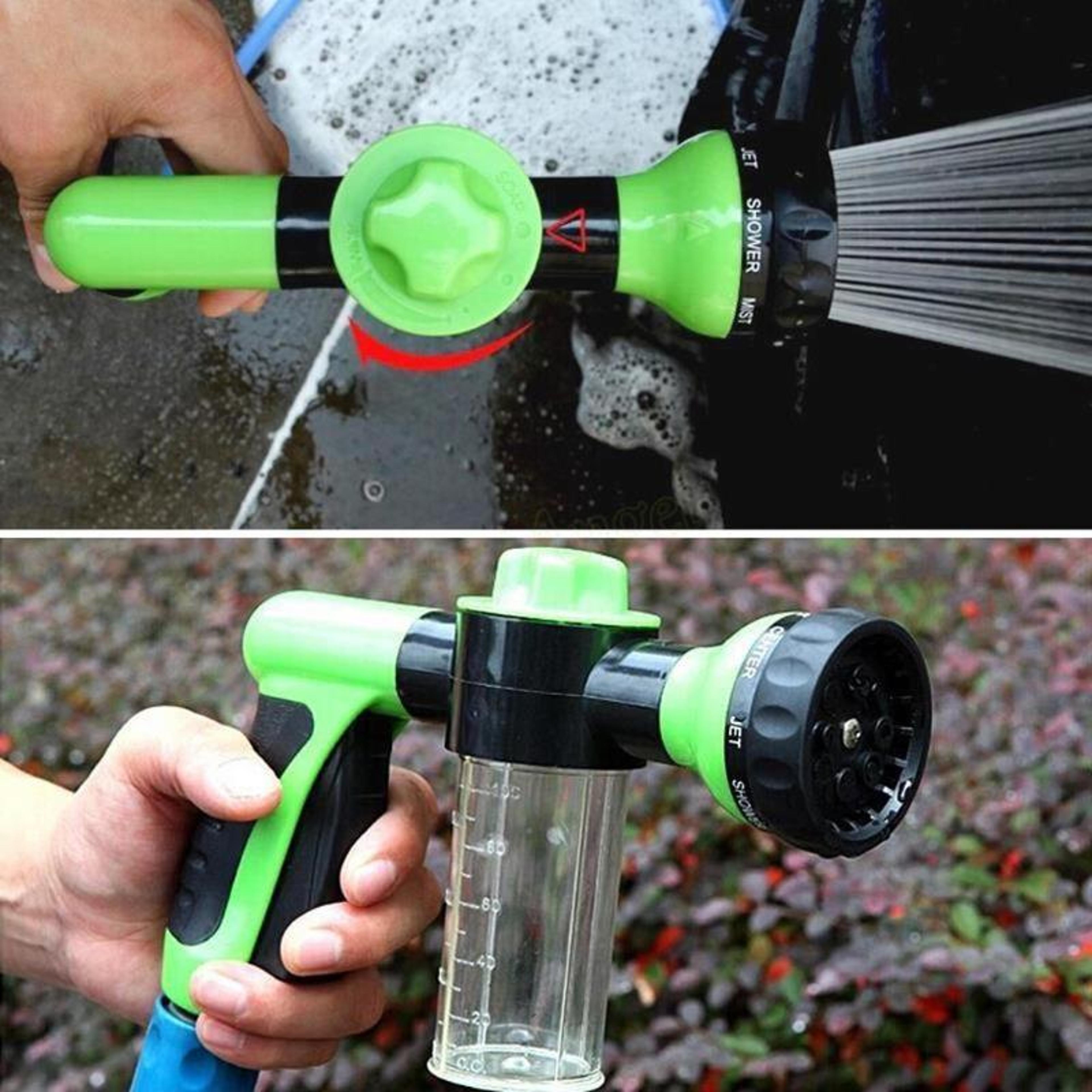 Professional Foam Car Wash Nozzle High Pressure Water Sprayer With Spray Modes 3