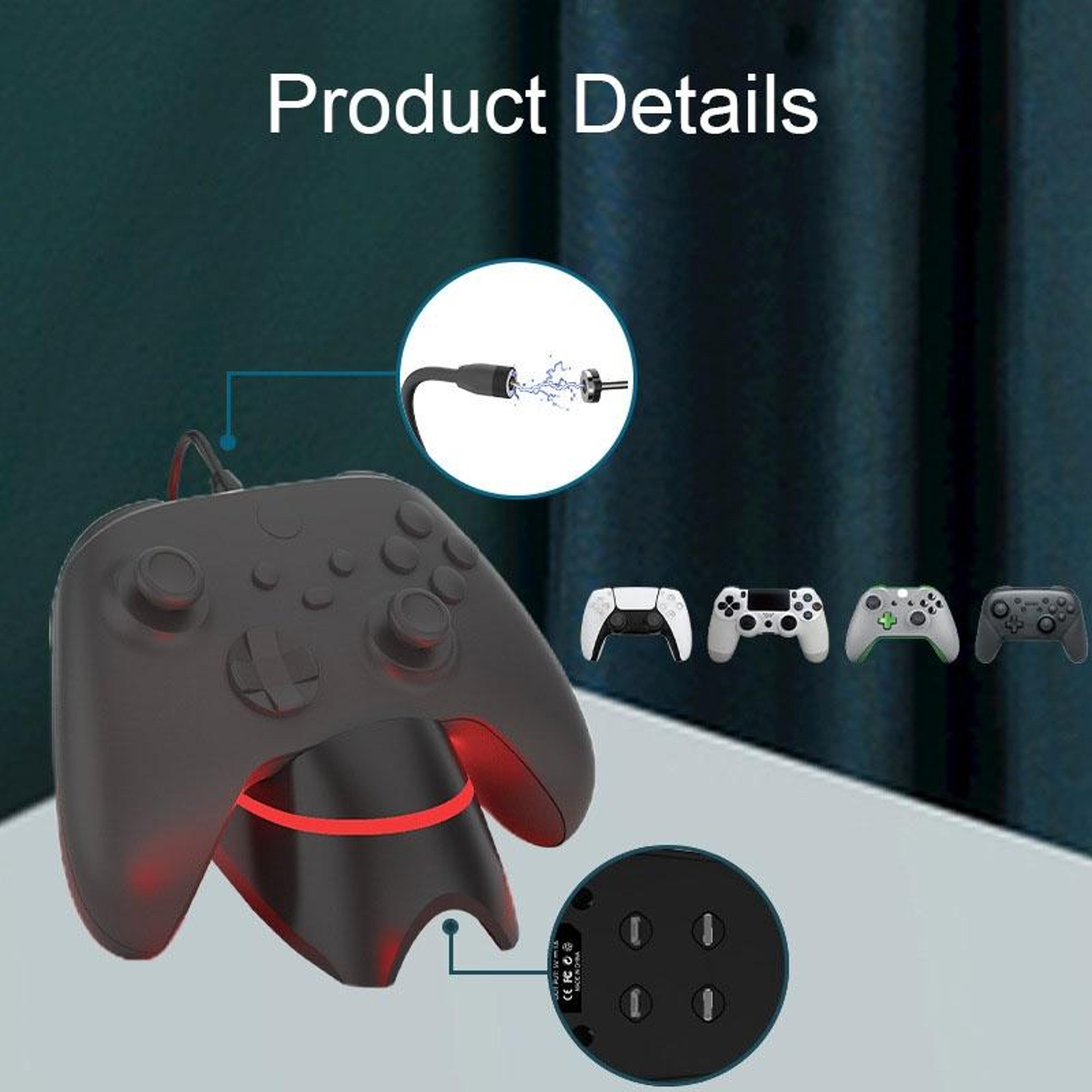 Iplay HBX252 Gamepad Charger Magnetic Charging Dock For PS5 Controller Switch PS4 Xbox 5