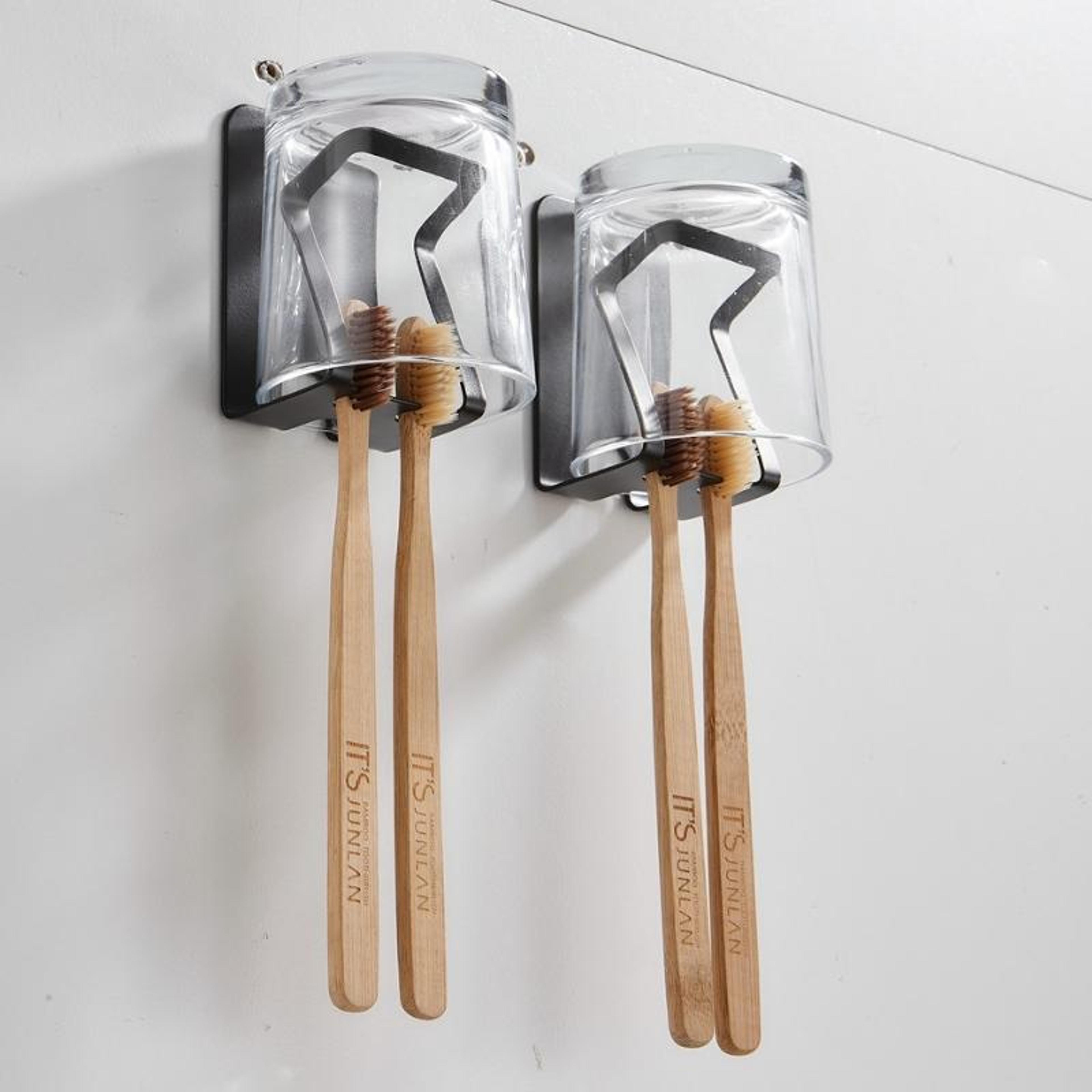 Stainless Steel Toothbrush Holder Wall Mounted Toothbrush Rack Bathroom Organizer 4