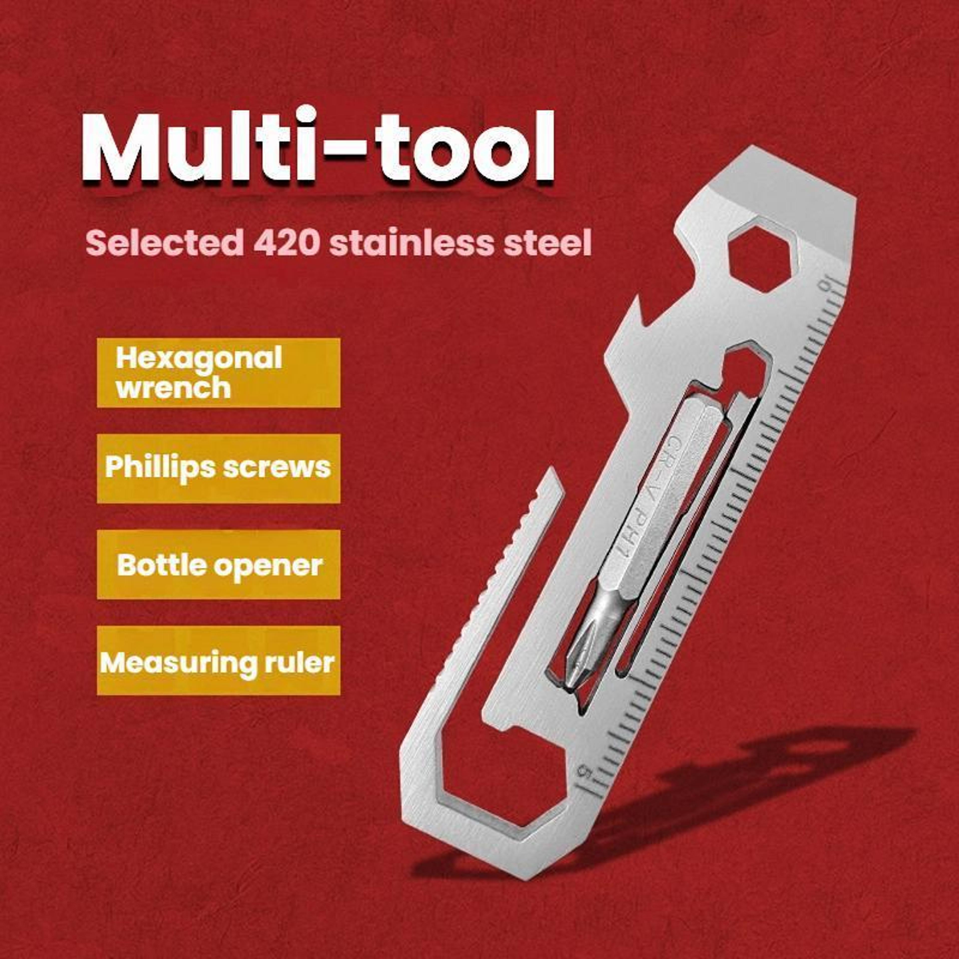 Multi Tool Card Stainless Steel Pocket Survival Tool EDC Wallet Wrench 1