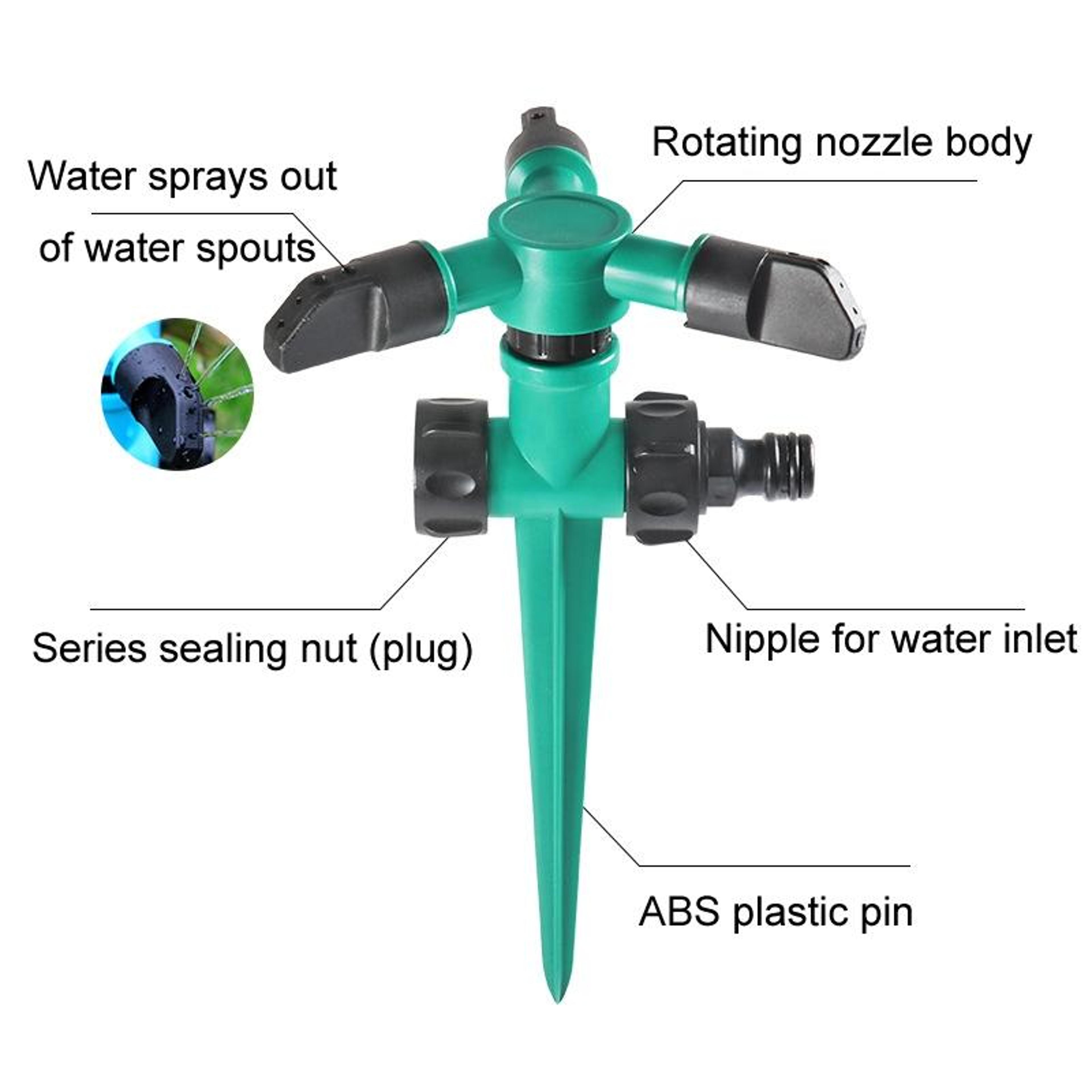 Rotating Garden Lawn Sprinkler Automatic Water Sprinkler For Yard Irrigation 2