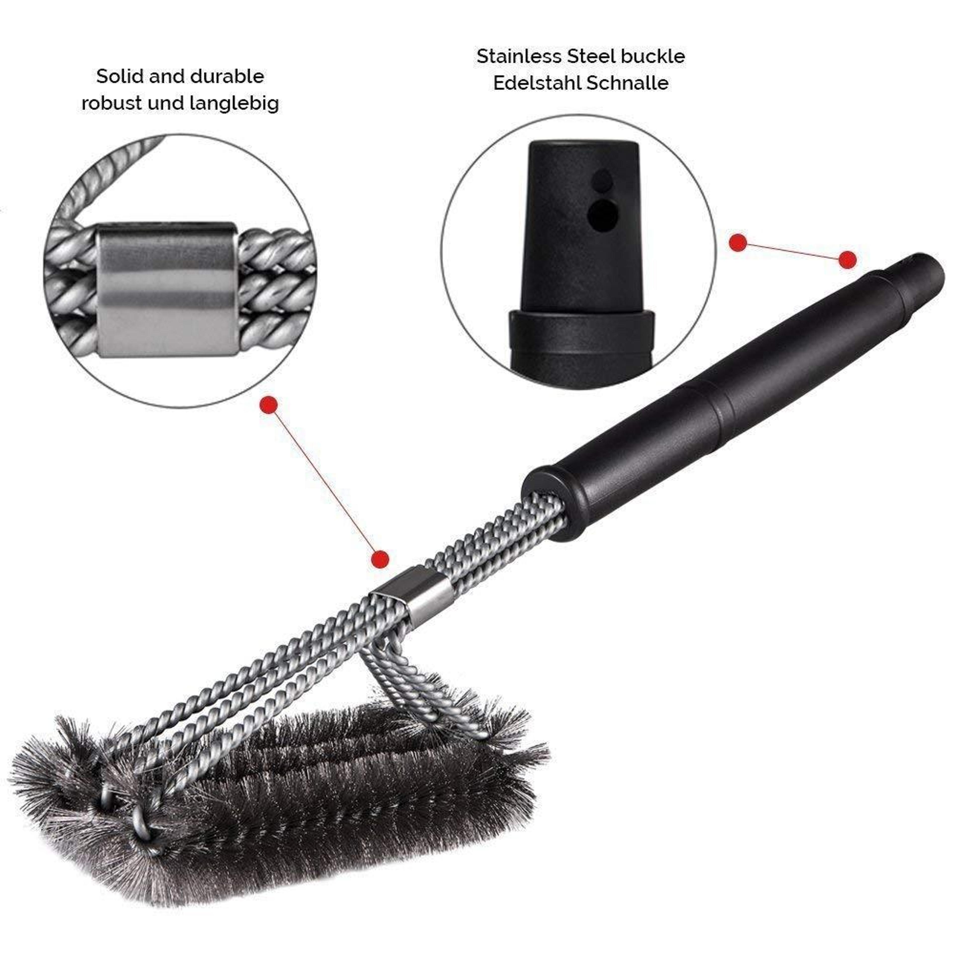 Grill Cleaning Brush Wire BBQ Grill Brush For Barbecue Grill Grates And Grill Pans 2