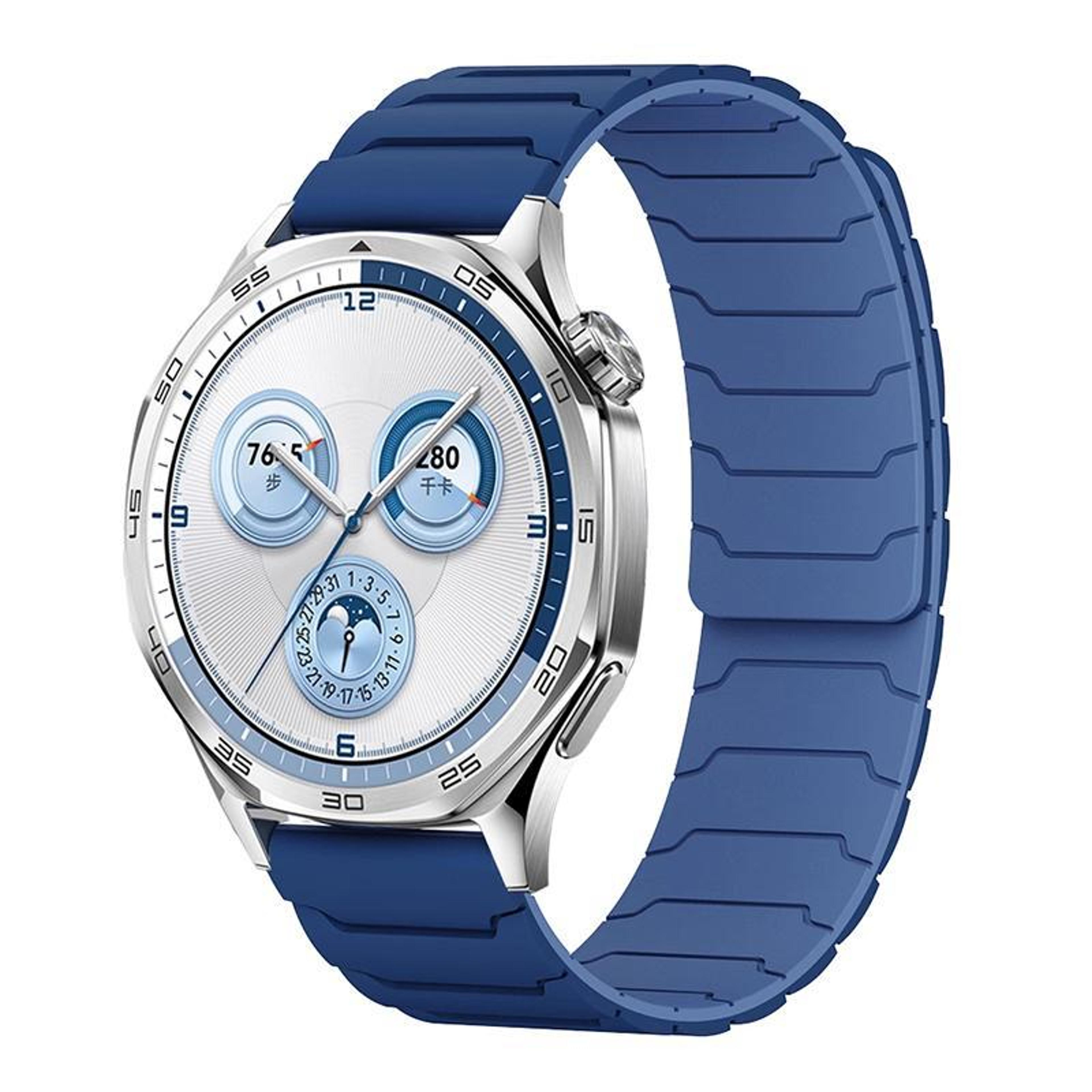 XDfind Magnetic Silicone Watch Band For Huawei Watch GT5 Band GT4 Soft Adjustable Strap 3
