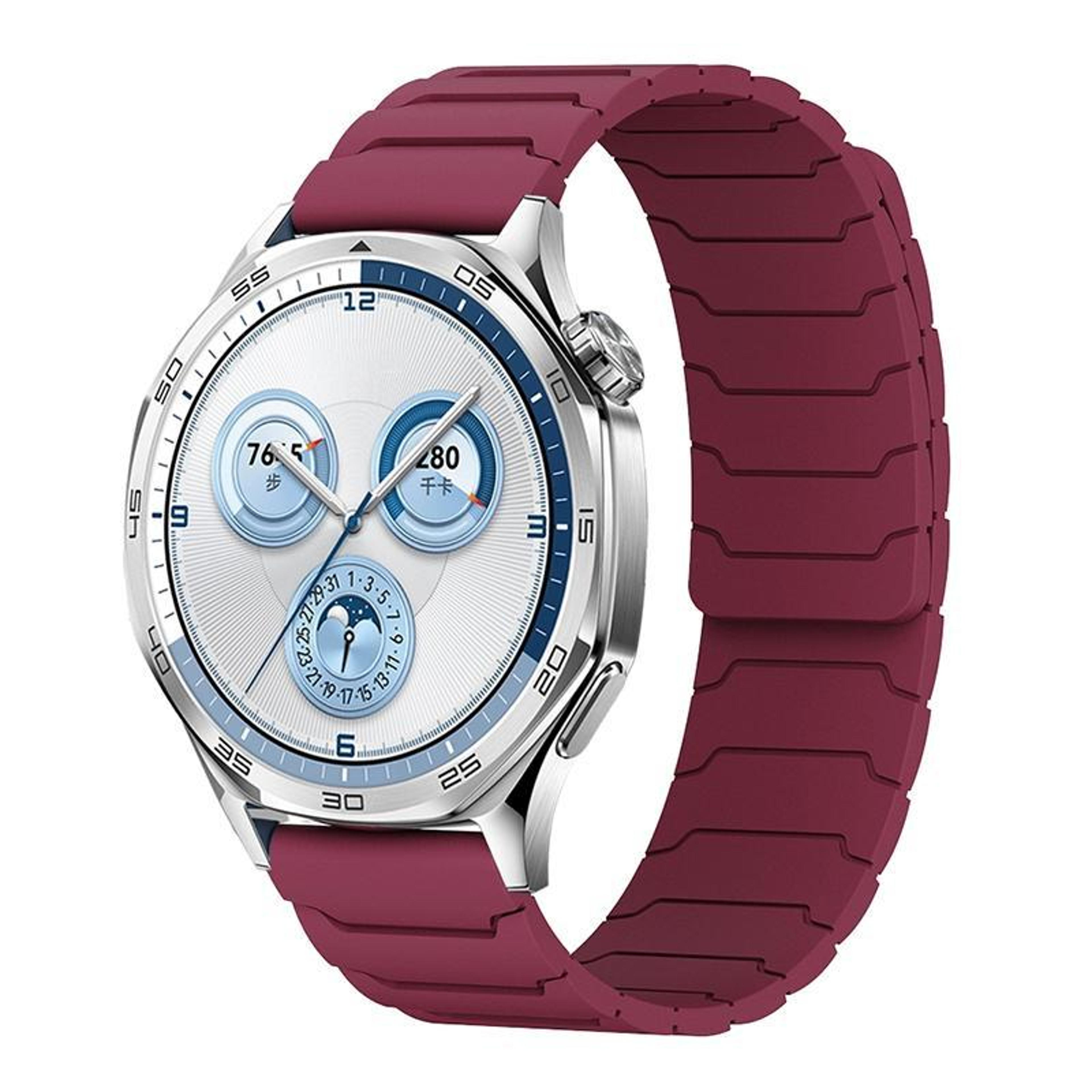 XDfind Magnetic Silicone Watch Band For Huawei Watch GT5 Band GT4 Soft Adjustable Strap 5