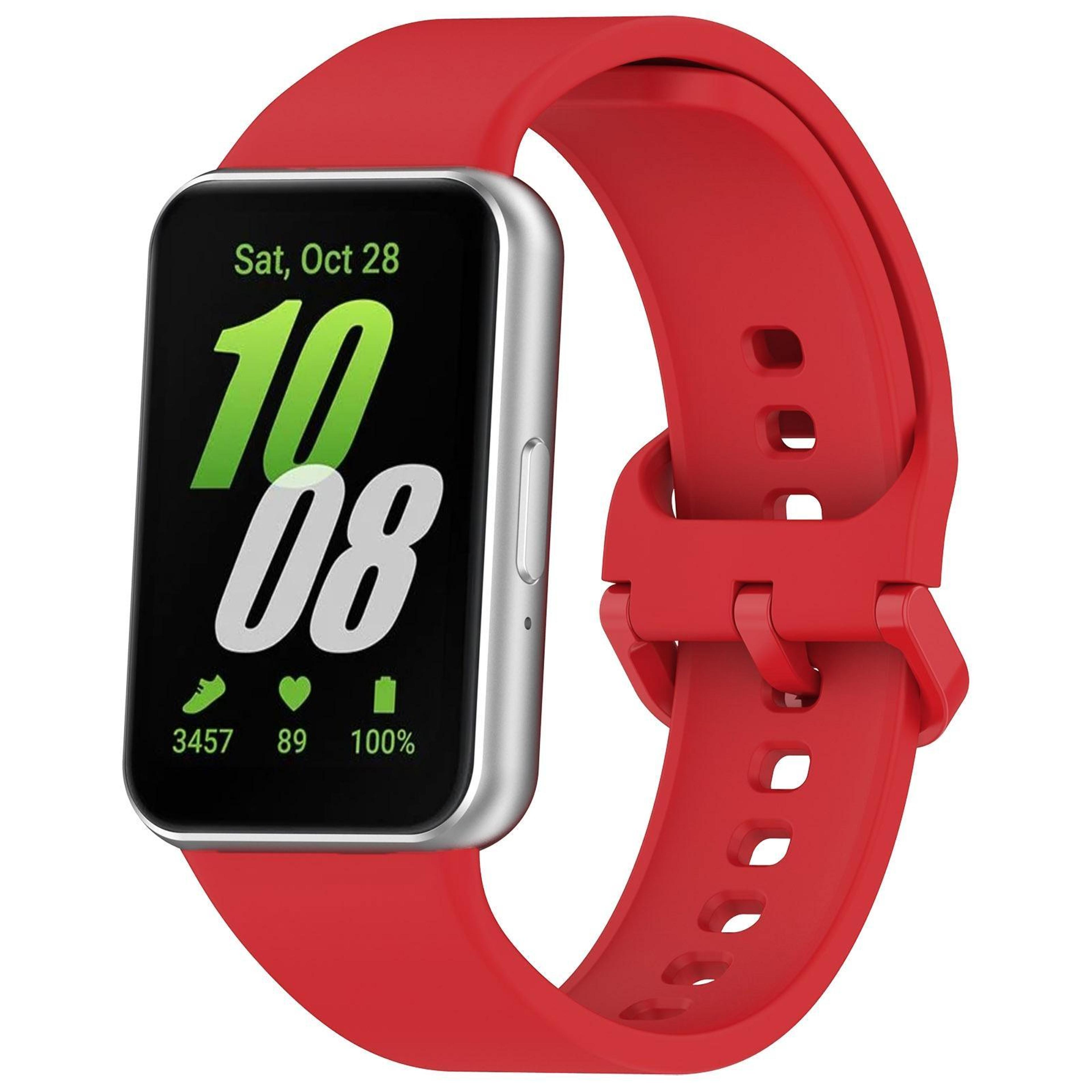 Samsung Galaxy Fit3 Silicone Watch Band Soft Replacement Strap With Secure Color Buckle 6