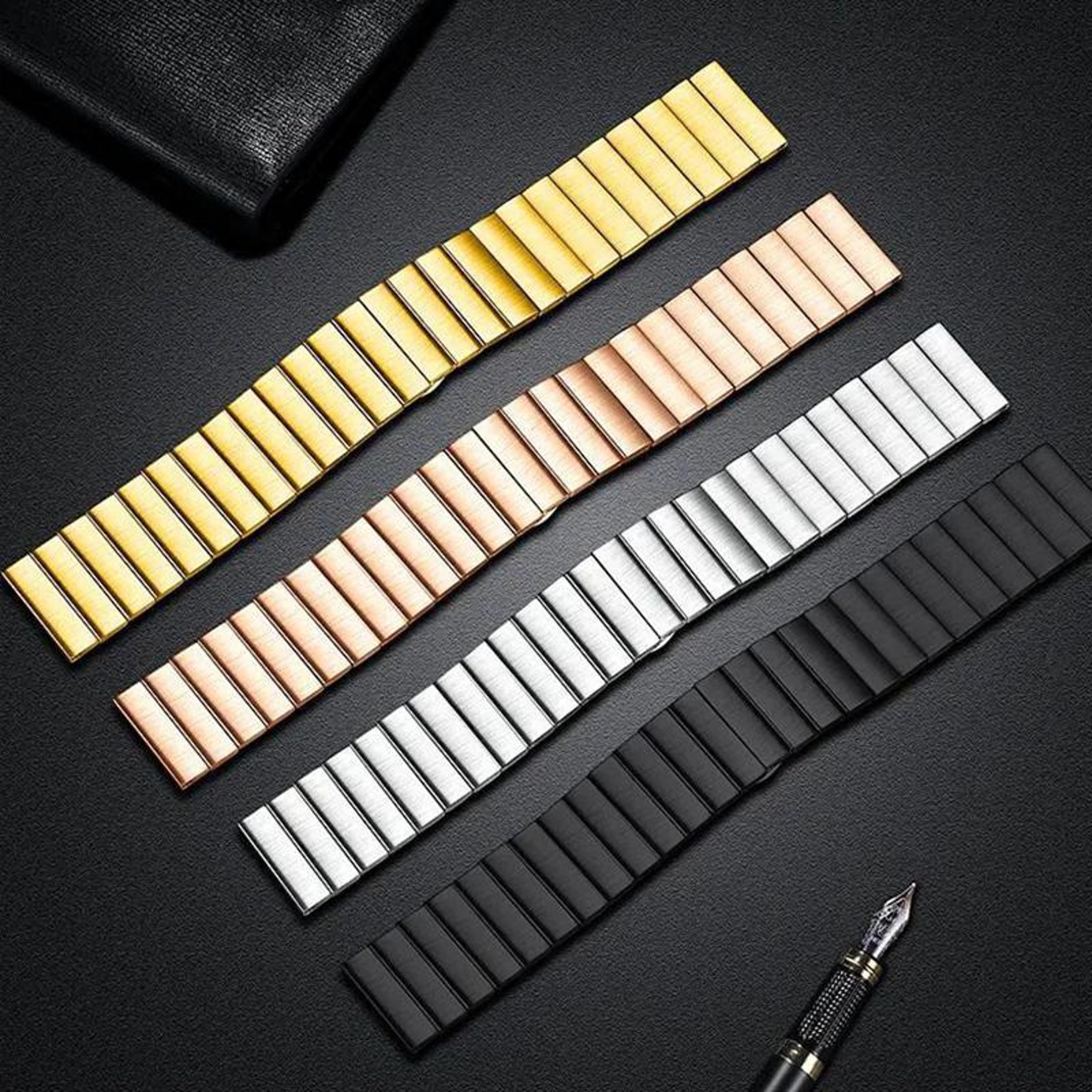 Stainless Steel Watch Band Bamboo Link Replacement Strap For Smartwatches 2