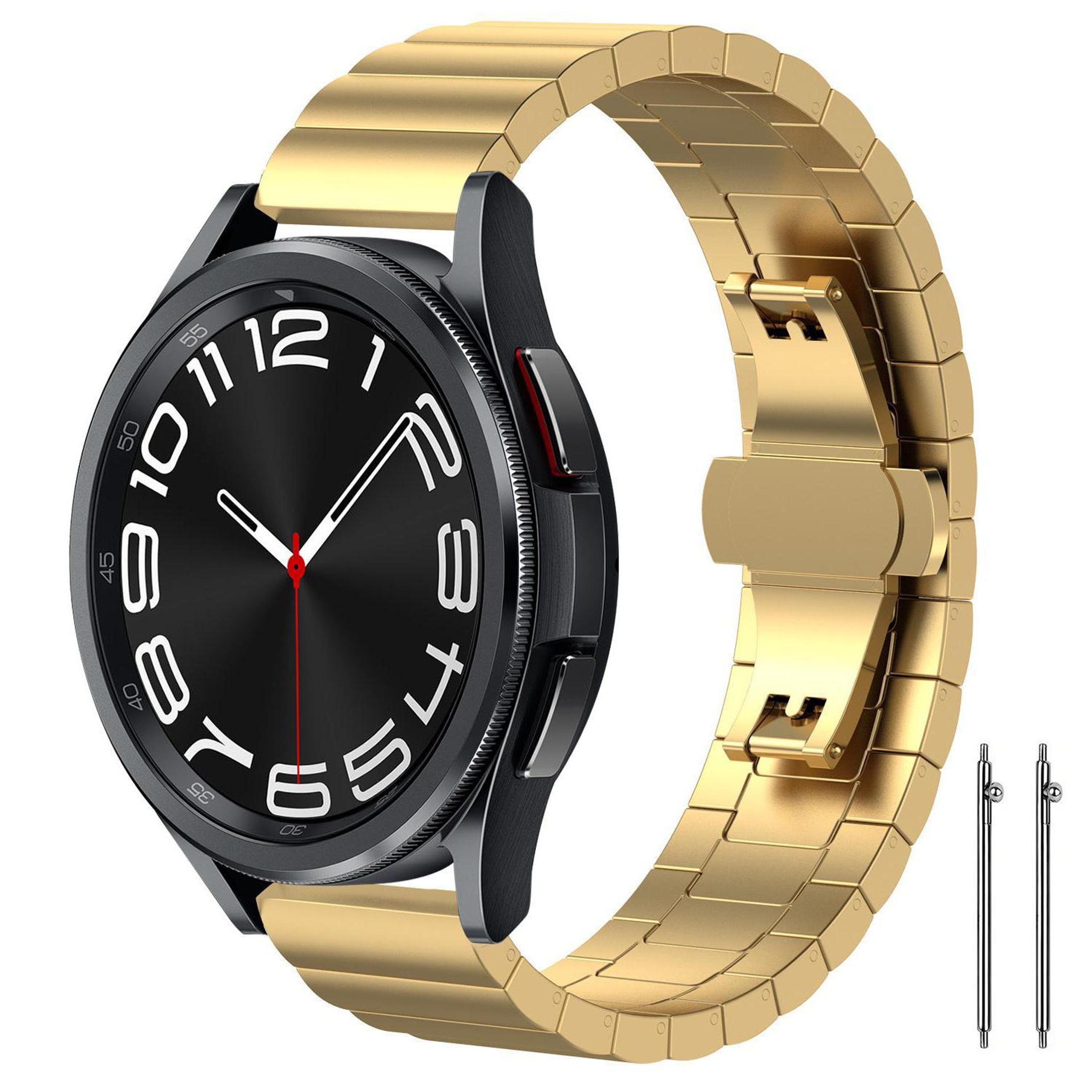 Stainless Steel Watch Band Bamboo Link Replacement Strap For Smartwatches 6