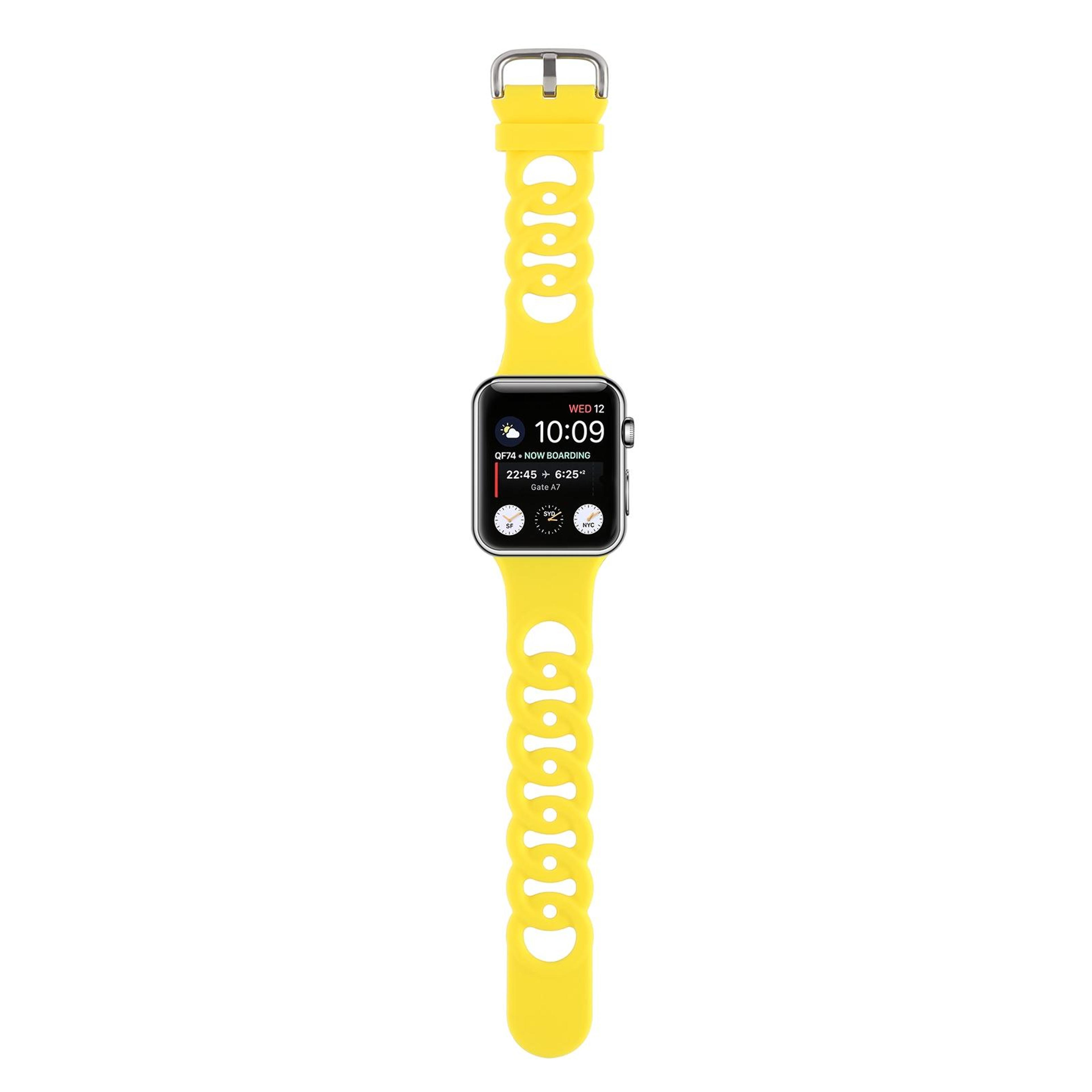 Breathable Apple Watch Silicone Band Sport Strap For Apple Watch Ultra 49mm Series 9 8 7 SE 3
