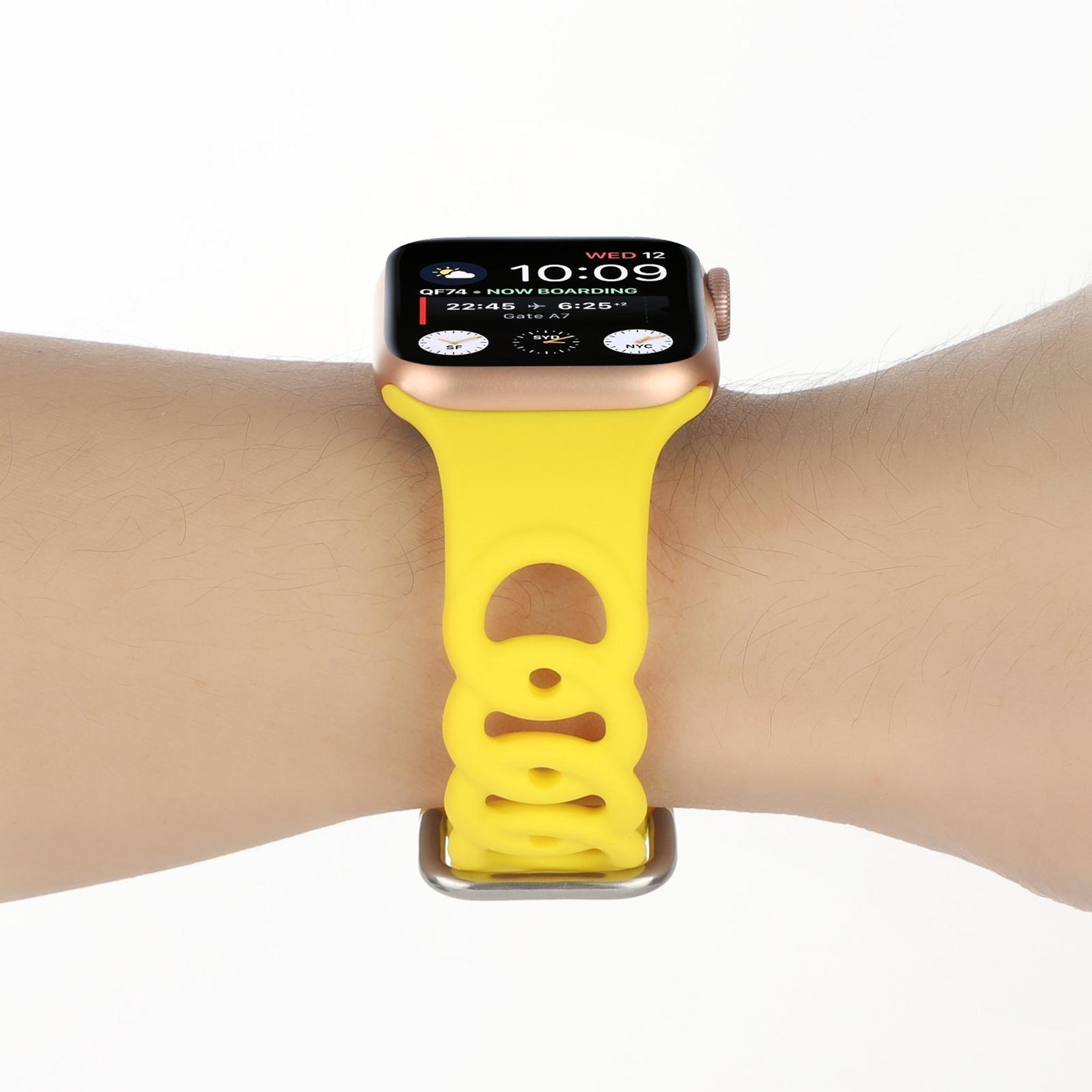 Breathable Apple Watch Silicone Band Sport Strap For Apple Watch Ultra 49mm Series 9 8 7 SE 5