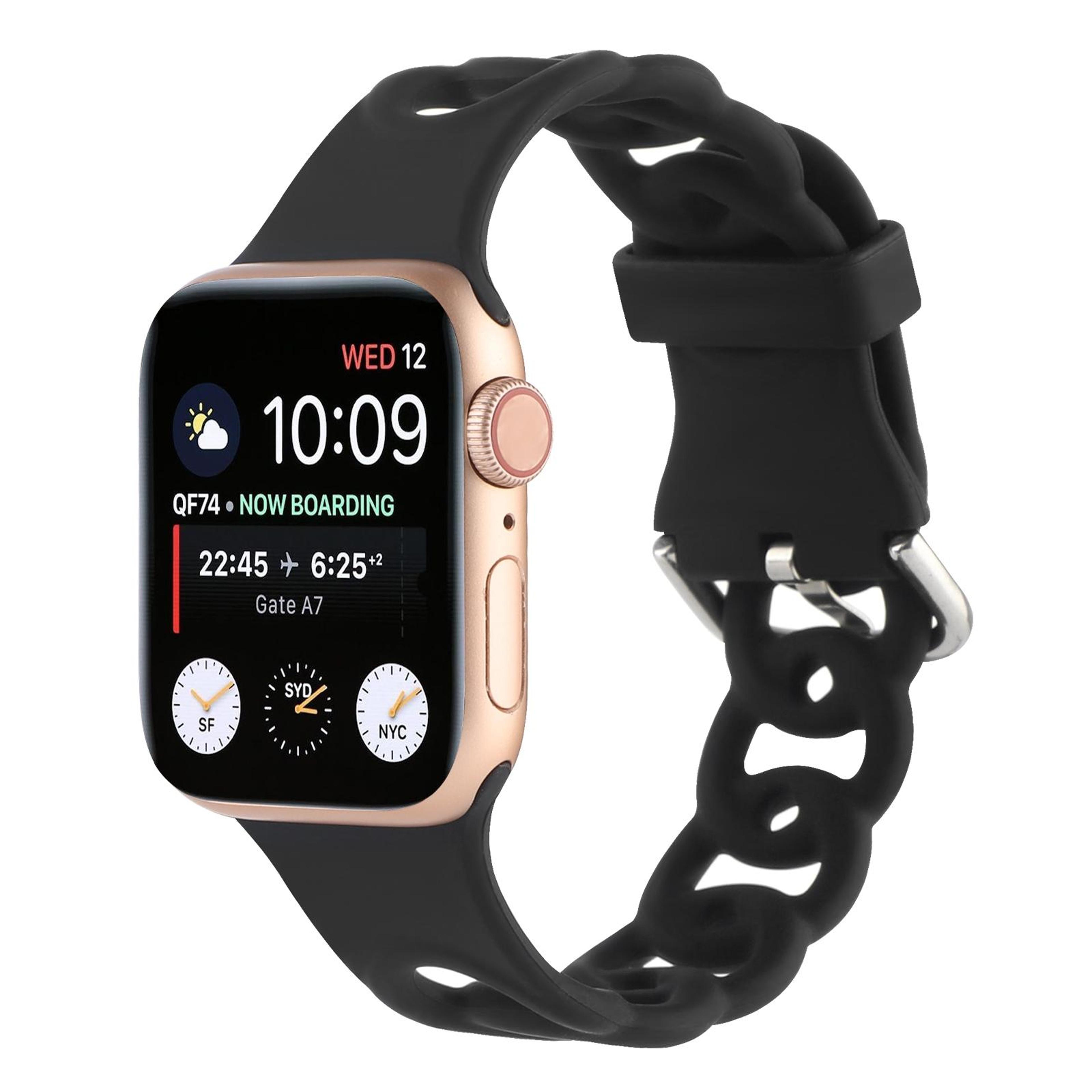 Breathable Apple Watch Silicone Band Sport Strap For Apple Watch Ultra 49mm Series 9 8 7 SE 8