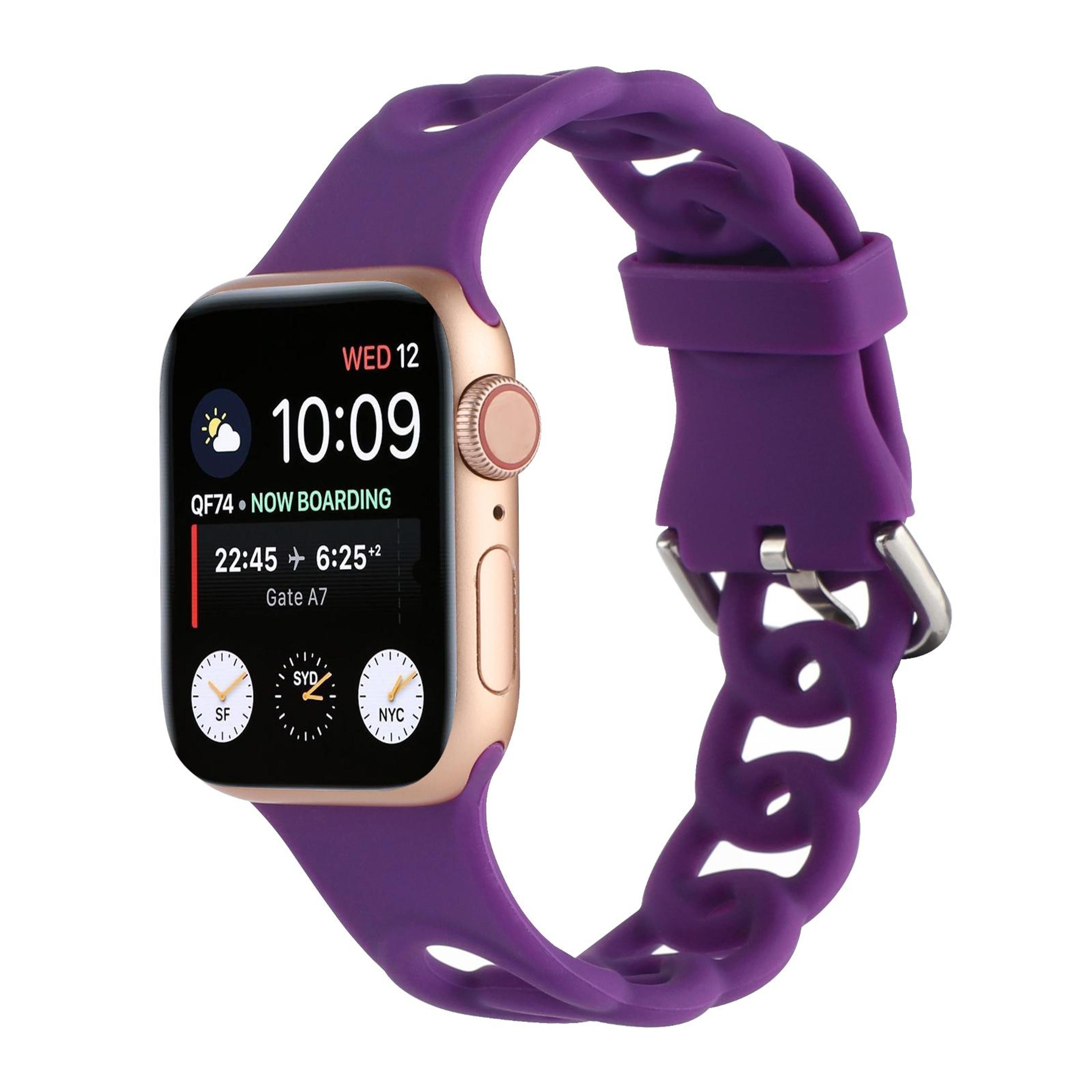 Breathable Apple Watch Silicone Band Sport Strap For Apple Watch Ultra 49mm Series 9 8 7 SE 11