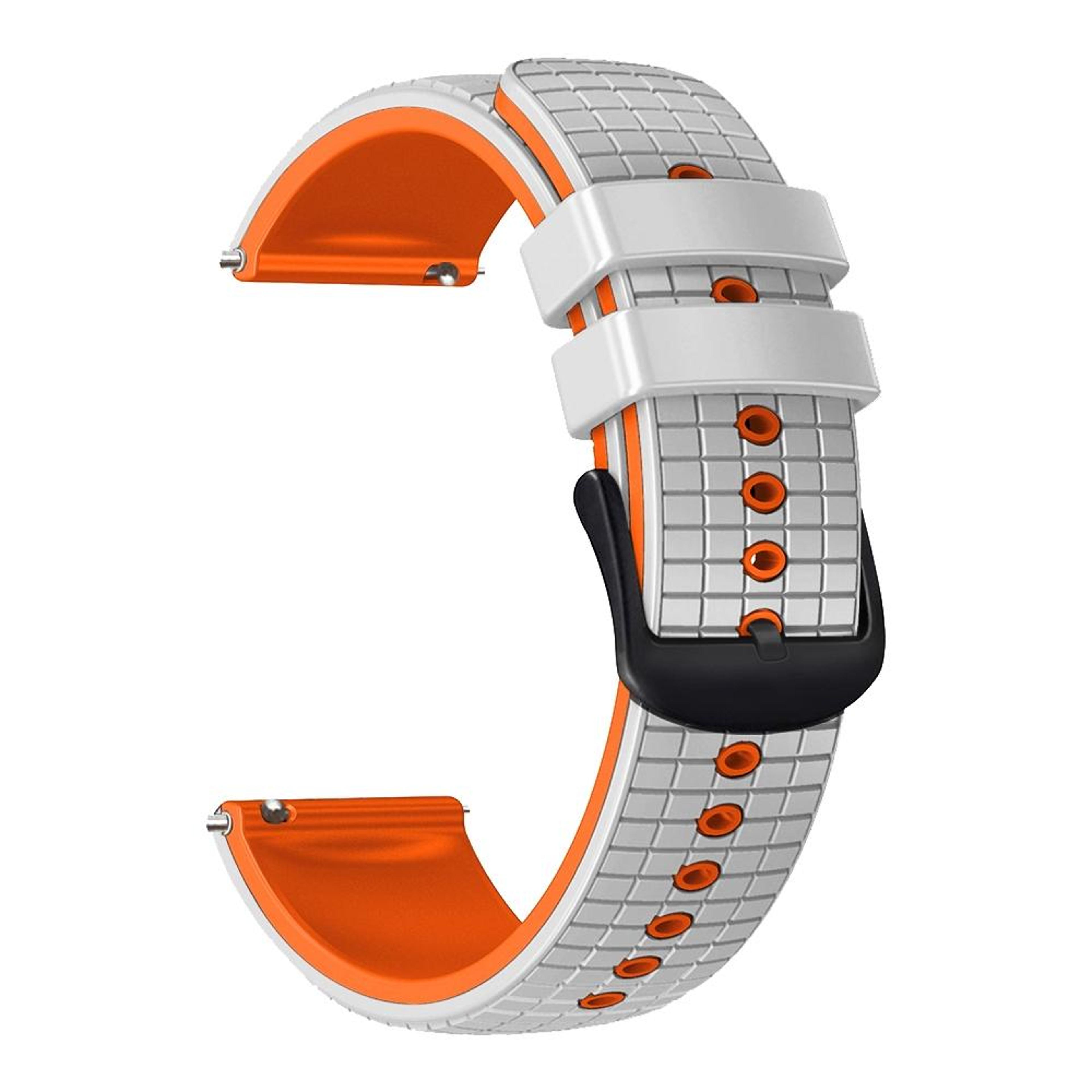 Silicone Watch Band Universal Mesh Two Tone Replacement Sport Watch Strap 2
