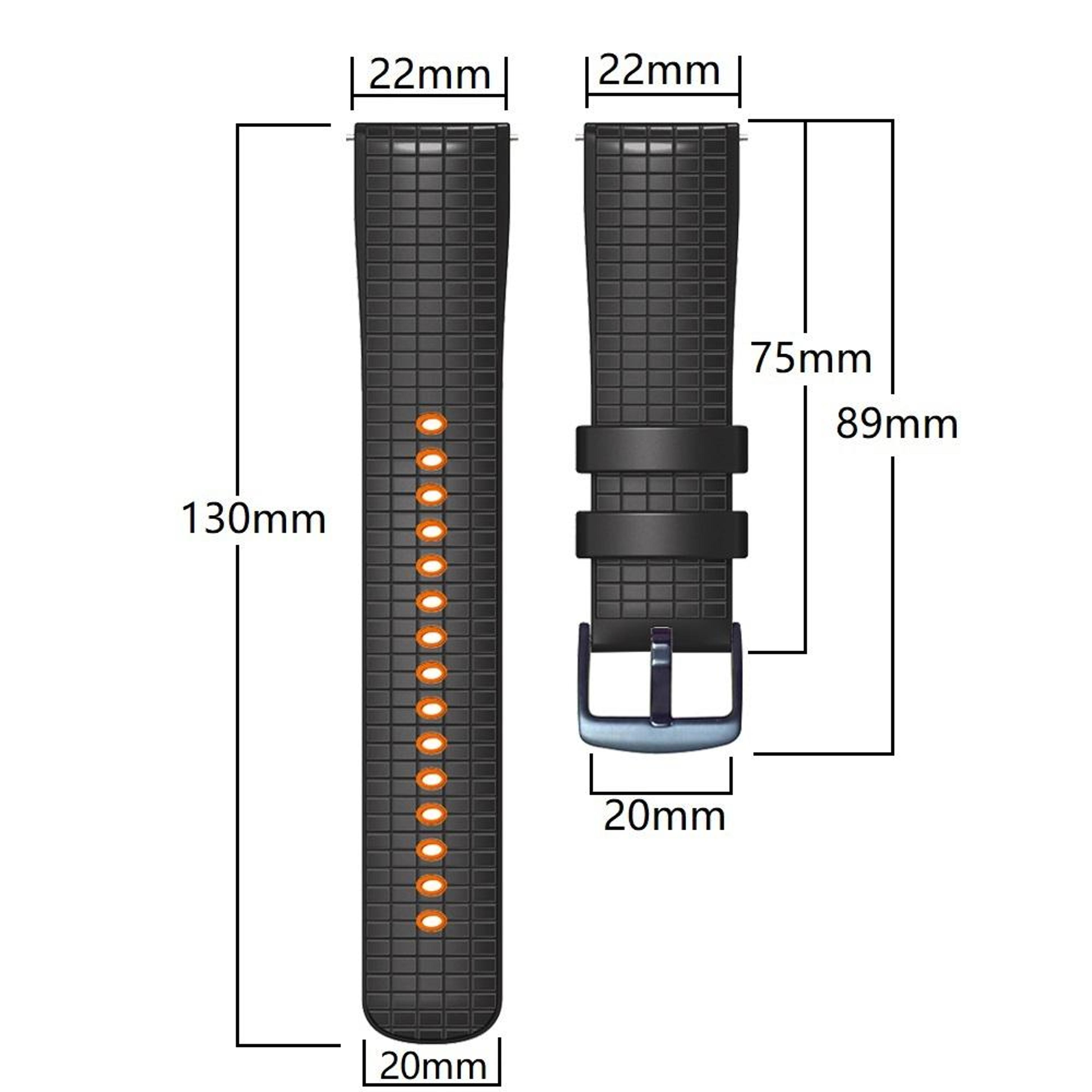 Silicone Watch Band Universal Mesh Two Tone Replacement Sport Watch Strap 4