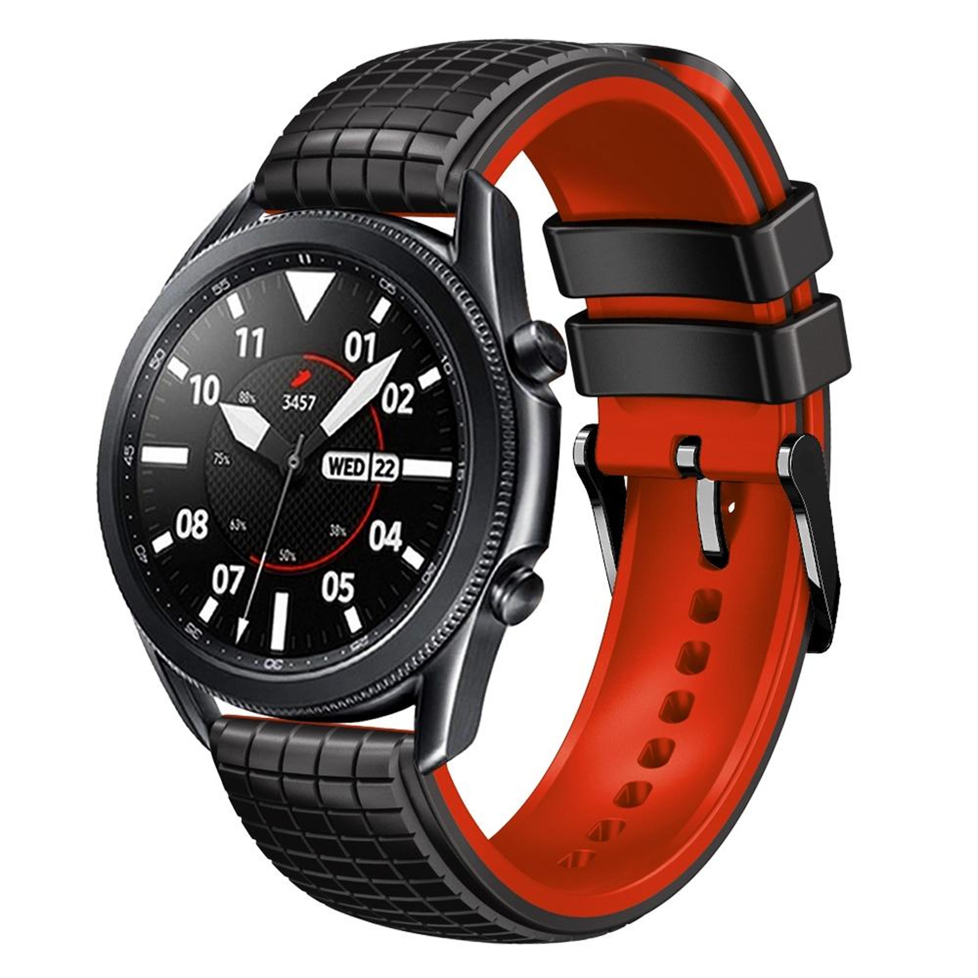Silicone Watch Band Universal Mesh Two Tone Replacement Sport Watch Strap 10