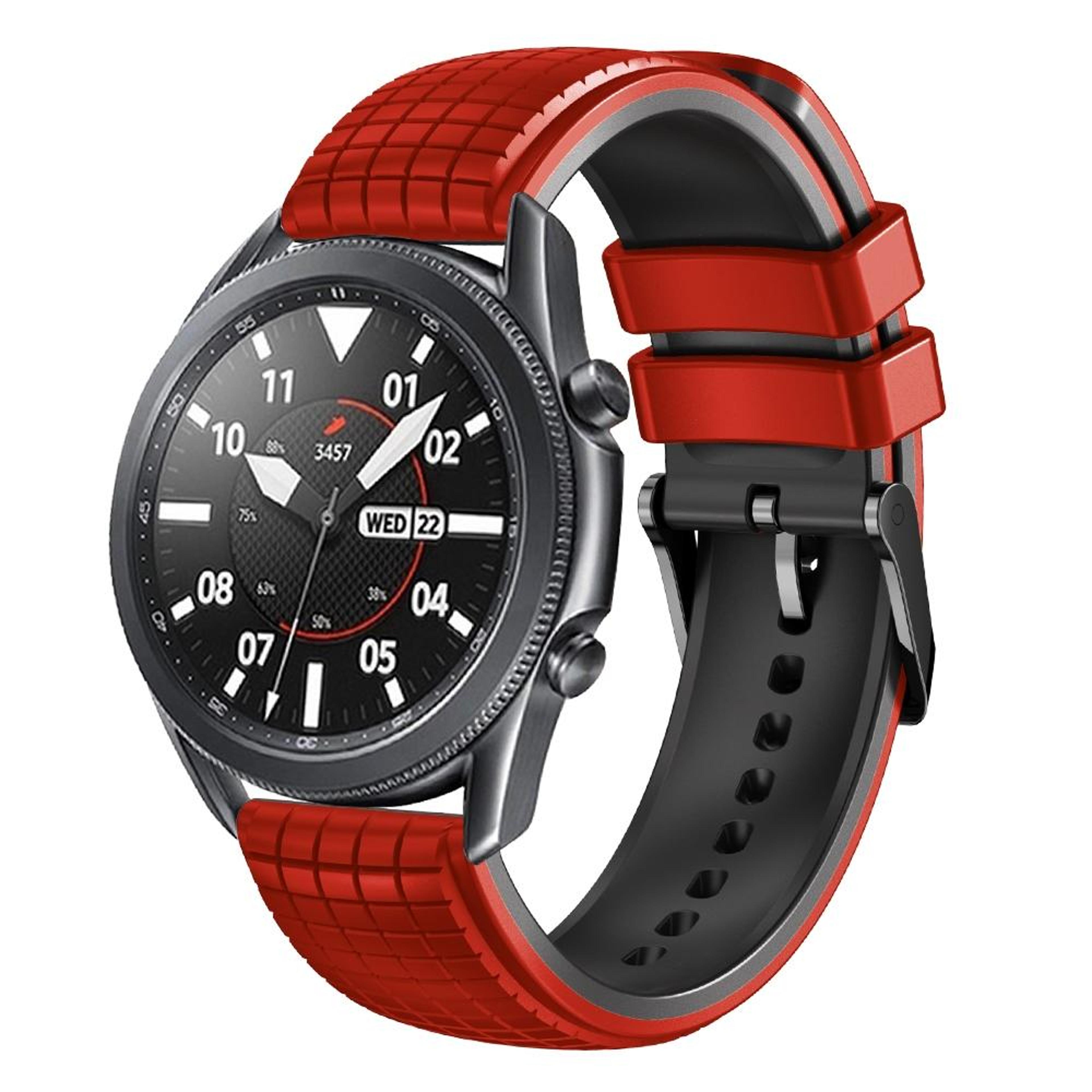 Silicone Watch Band Universal Mesh Two Tone Replacement Sport Watch Strap 14