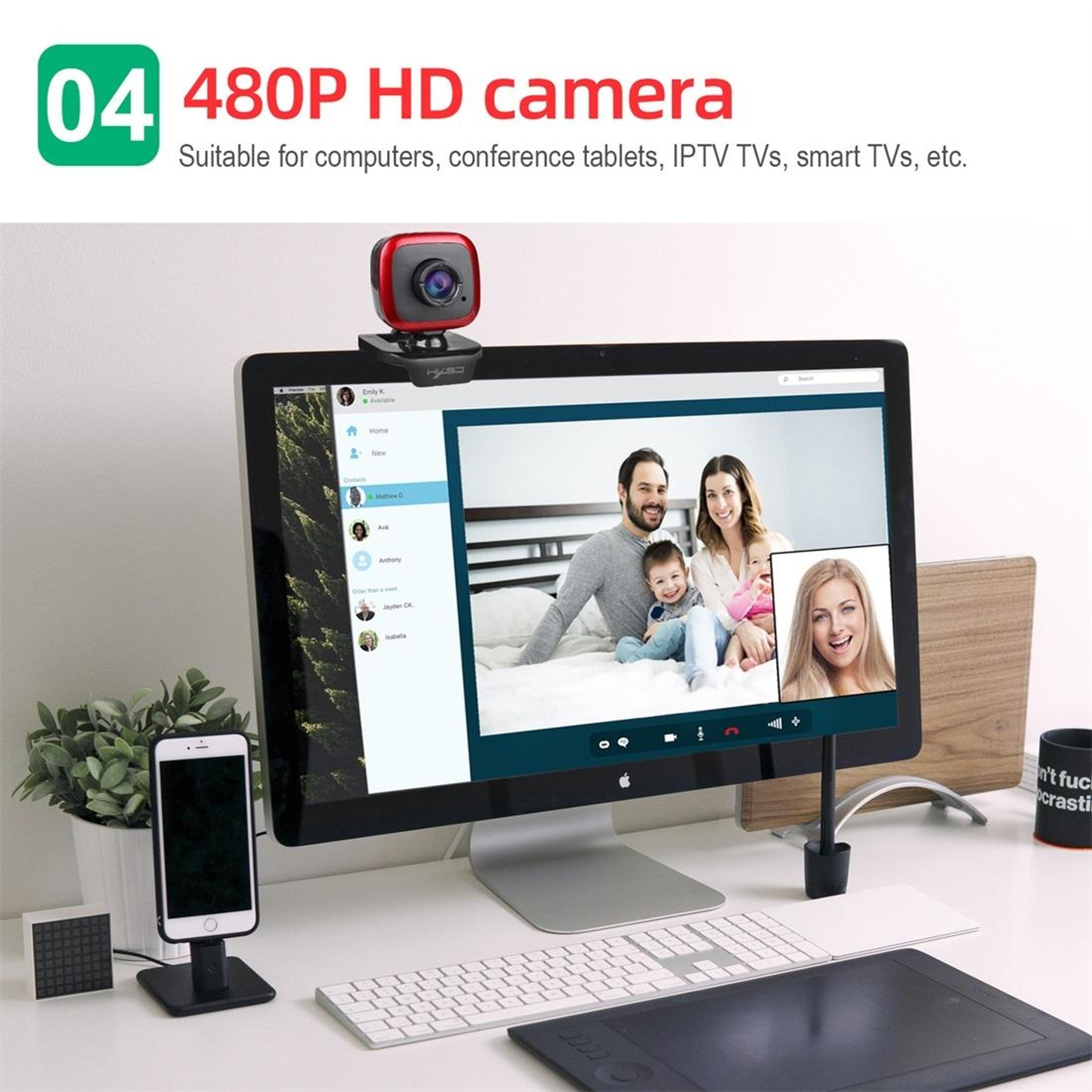 HD Webcam With Microphone For PC Video Calls And Streaming 5
