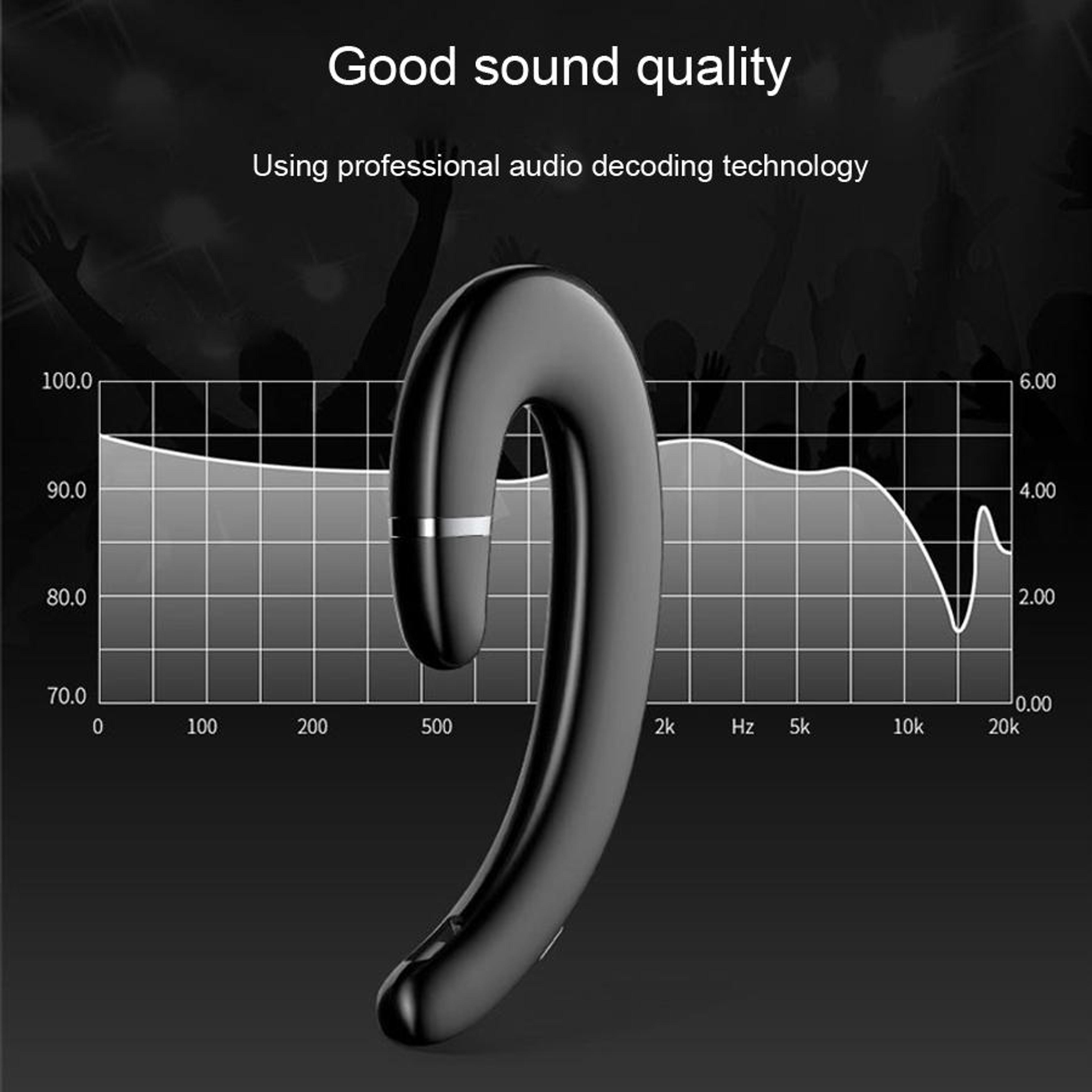 Bluetooth Headset With Ear Hook Noise Cancelling Mic Waterproof Wireless Earphone For Android IPhon 9