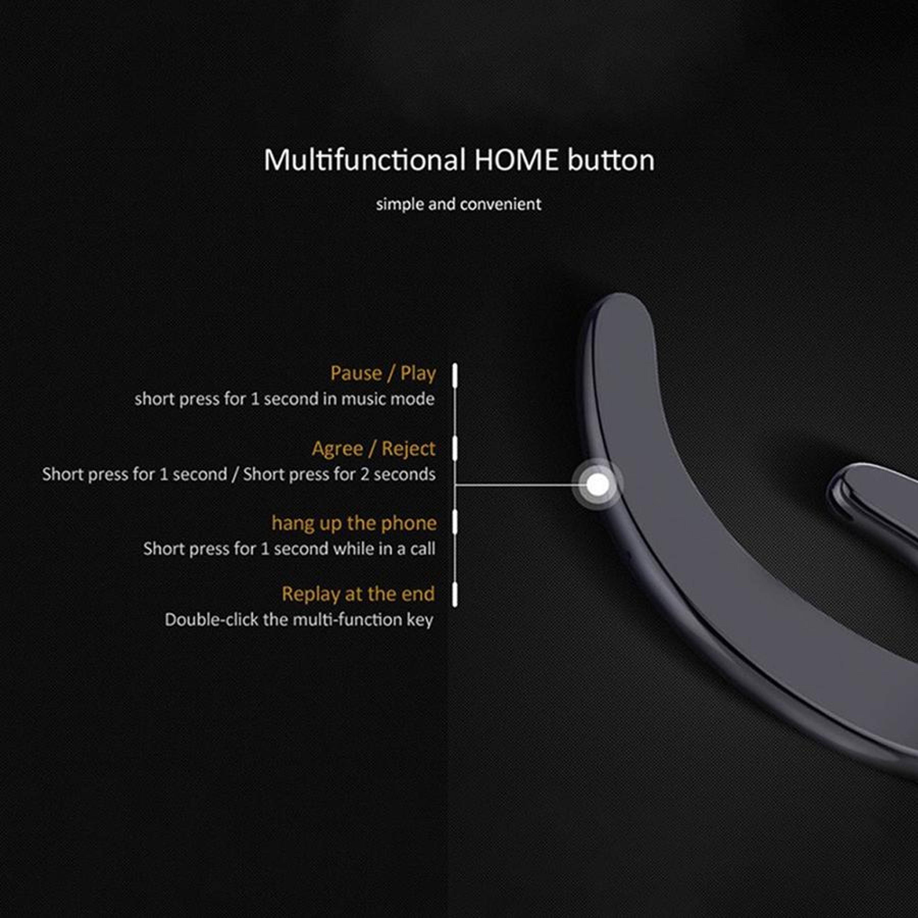 Bluetooth Headset With Ear Hook Noise Cancelling Mic Waterproof Wireless Earphone For Android IPhon 2