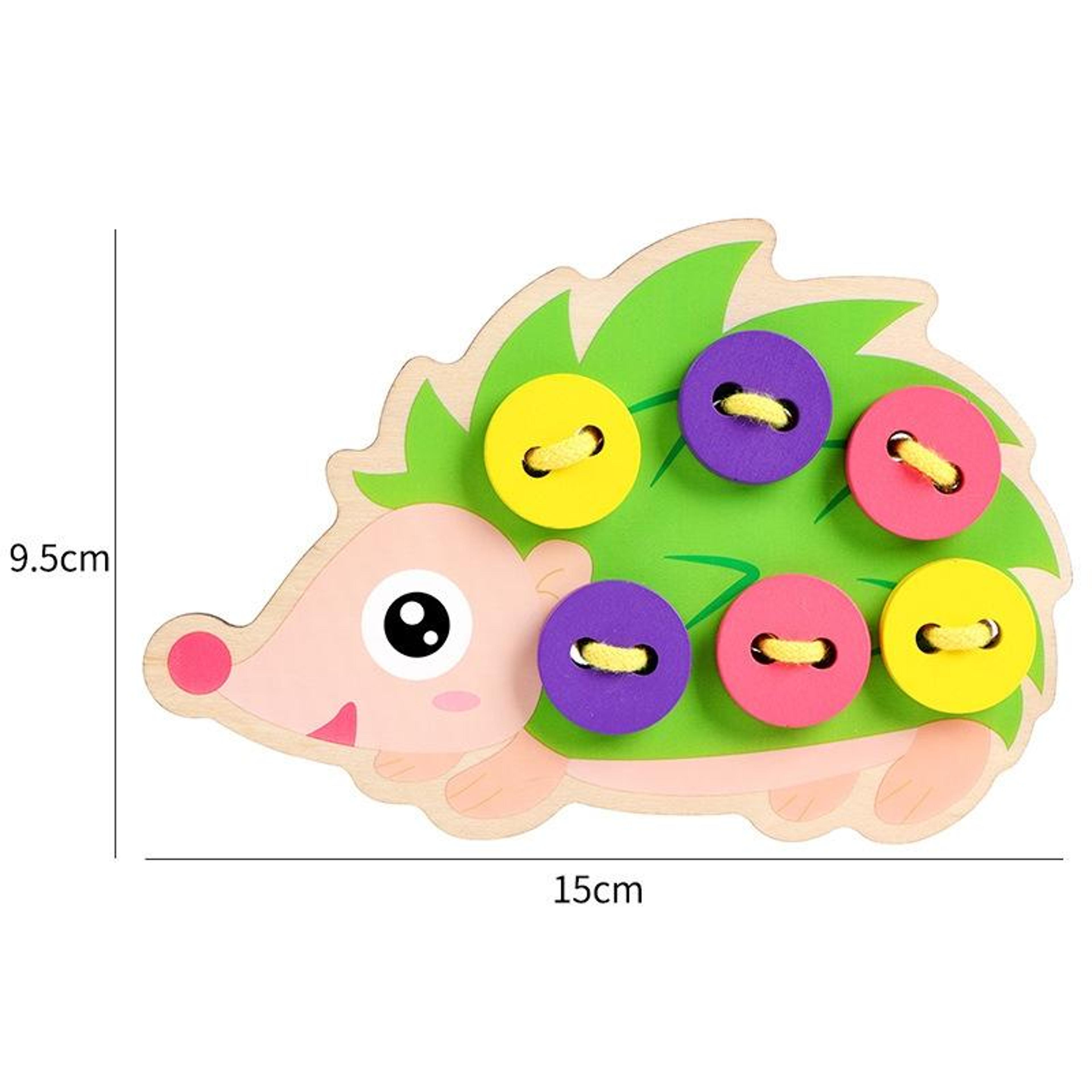 Hedgehog Fine Motor Skills Toy Montessori Threading Toy For Toddlers Educational Puzzle Set 2