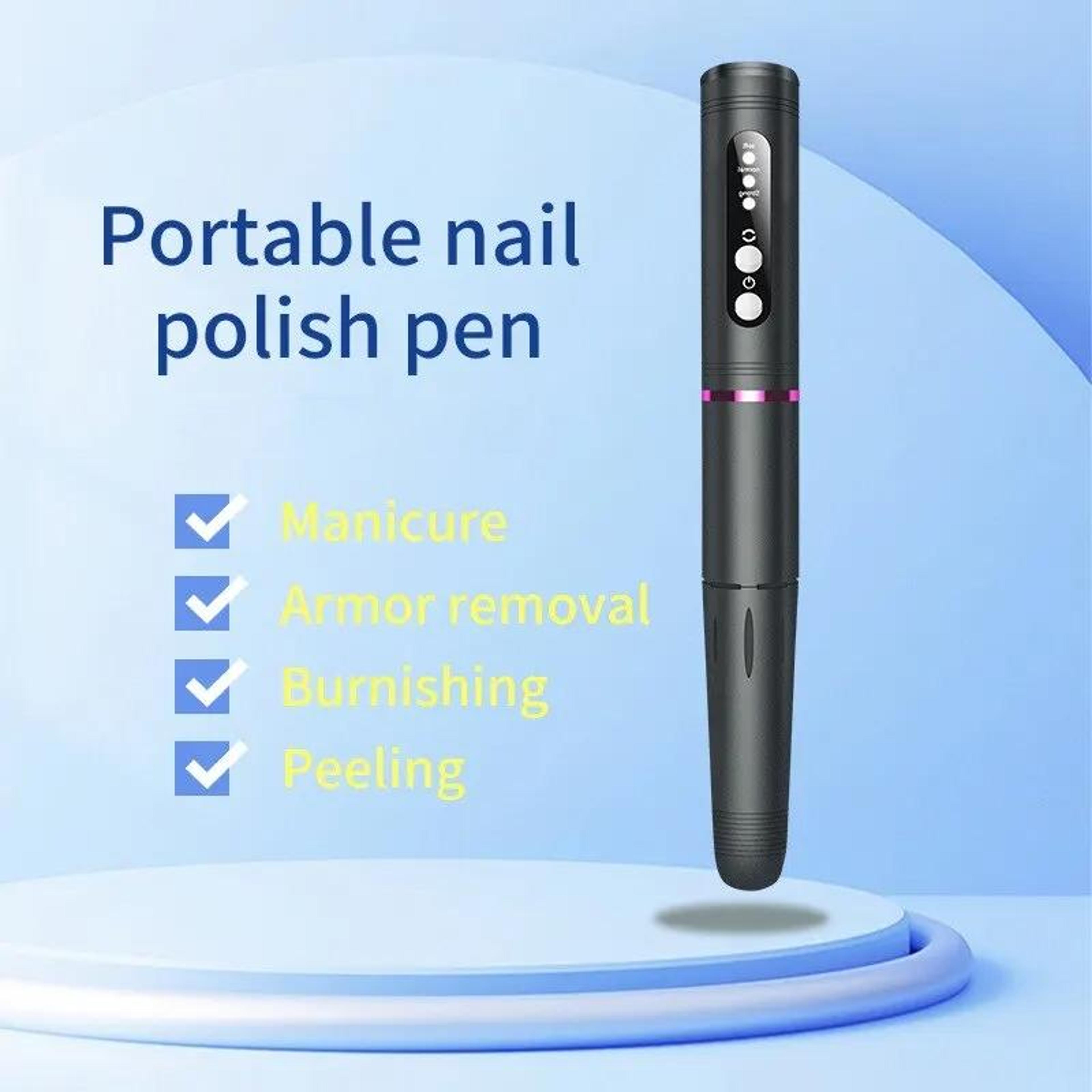 Electric Nail Drill USB Rechargeable Nail File Portable Professional Manicure Kit 5