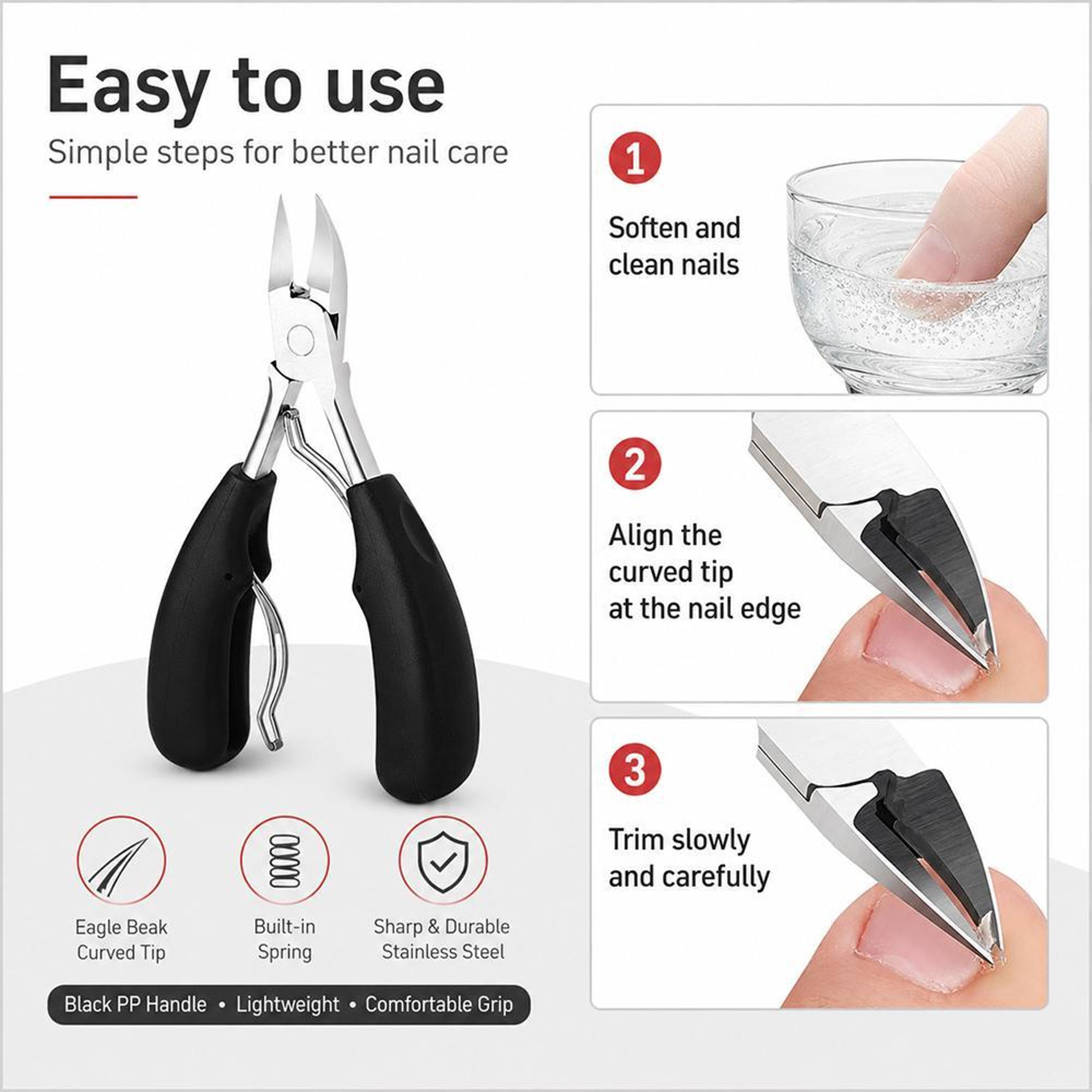 Professional Ingrown Toenail Clipper Stainless Steel Paronychia Nail Nipper For Thick And Curved Na 10