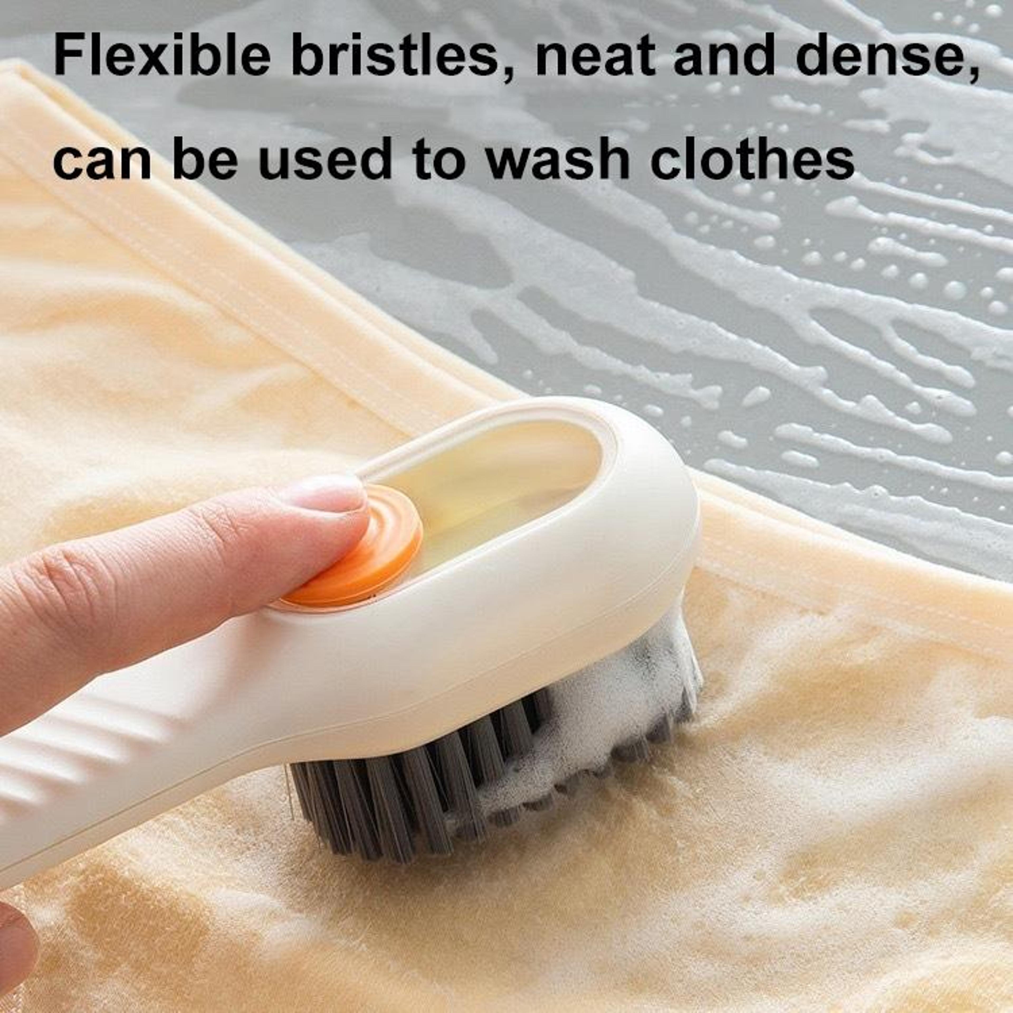 Liquid Shoe Cleaning Brush Set With Soft Bristle Shoe Brush And Built In Soap Dispenser 2