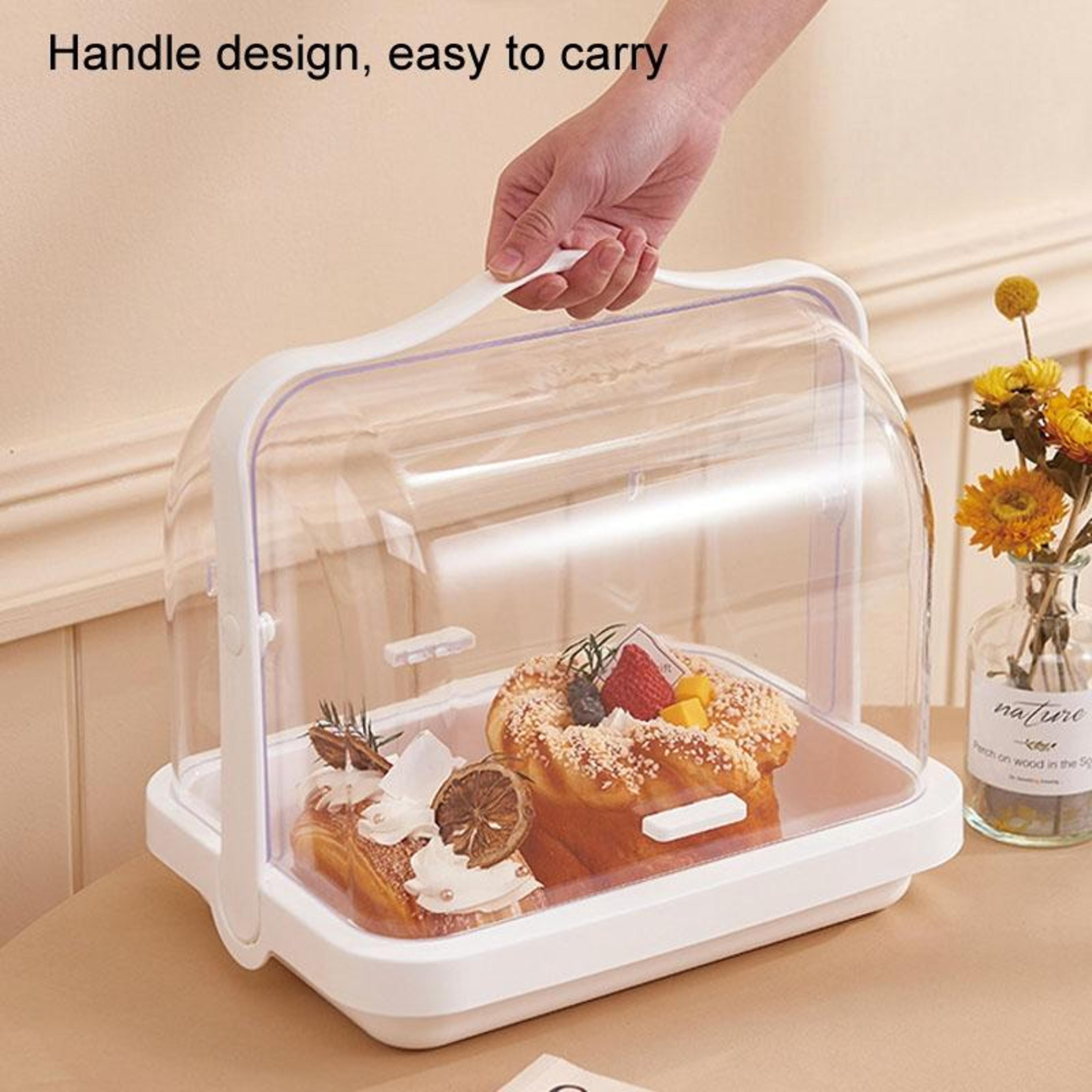 Transparent Bread Storage Box With Dustproof Lid Multi Purpose Kitchen Storage Organizer 4
