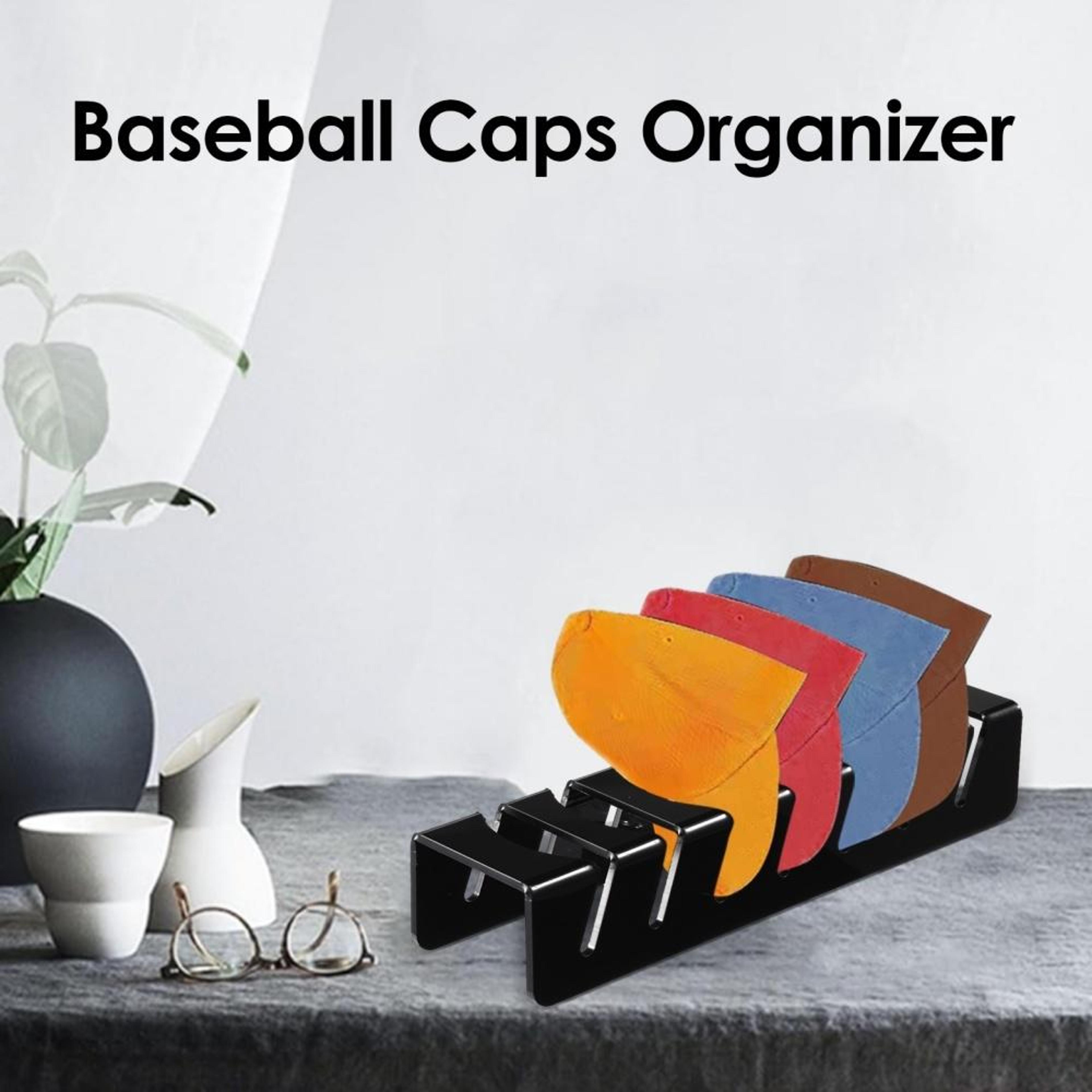 Acrylic Baseball Cap Organizer Stand Holds Hats Space Saving Hat Display Rack 4