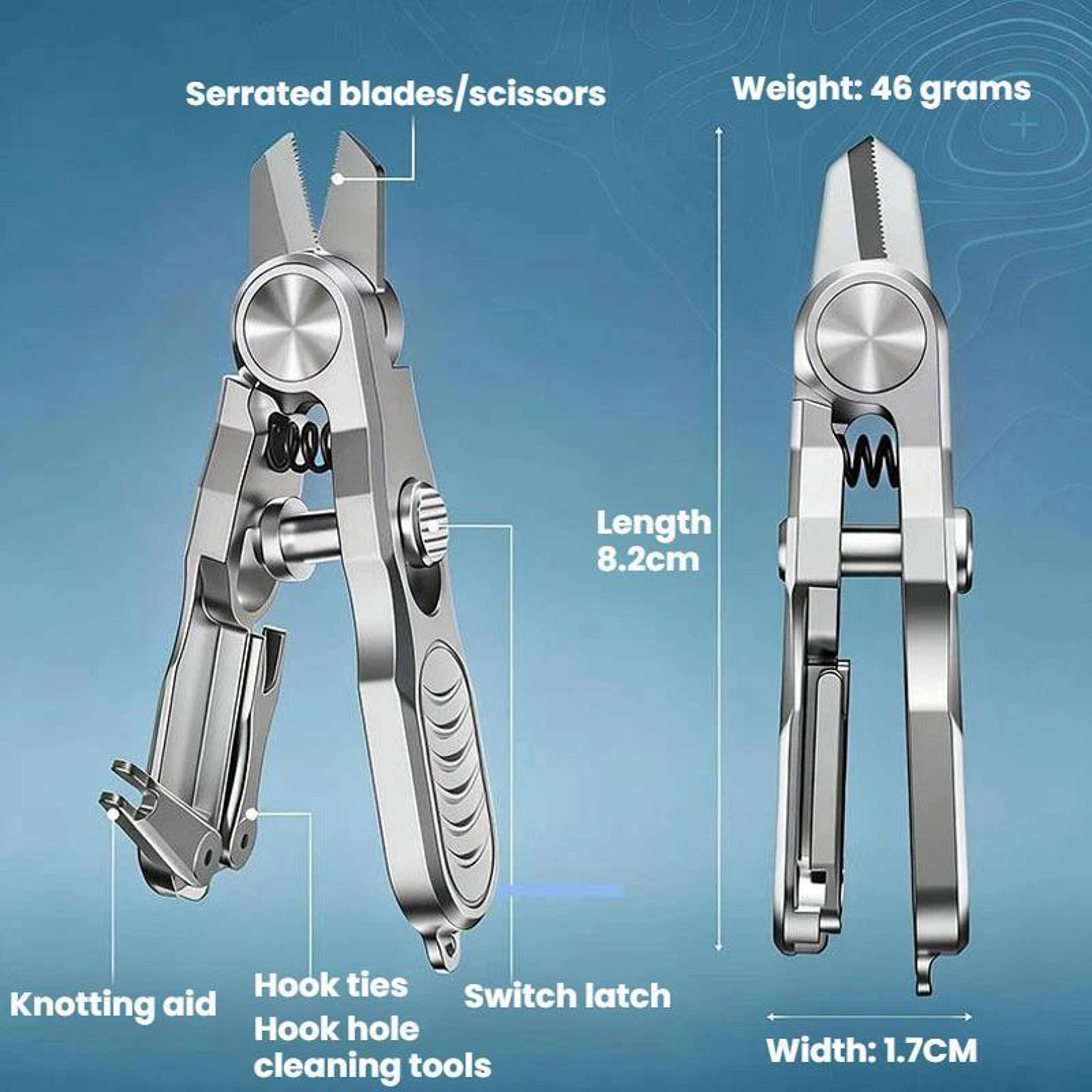 Fishing Line Cutter And Knot Tying Tool Compact Fishing Multi Tool 7