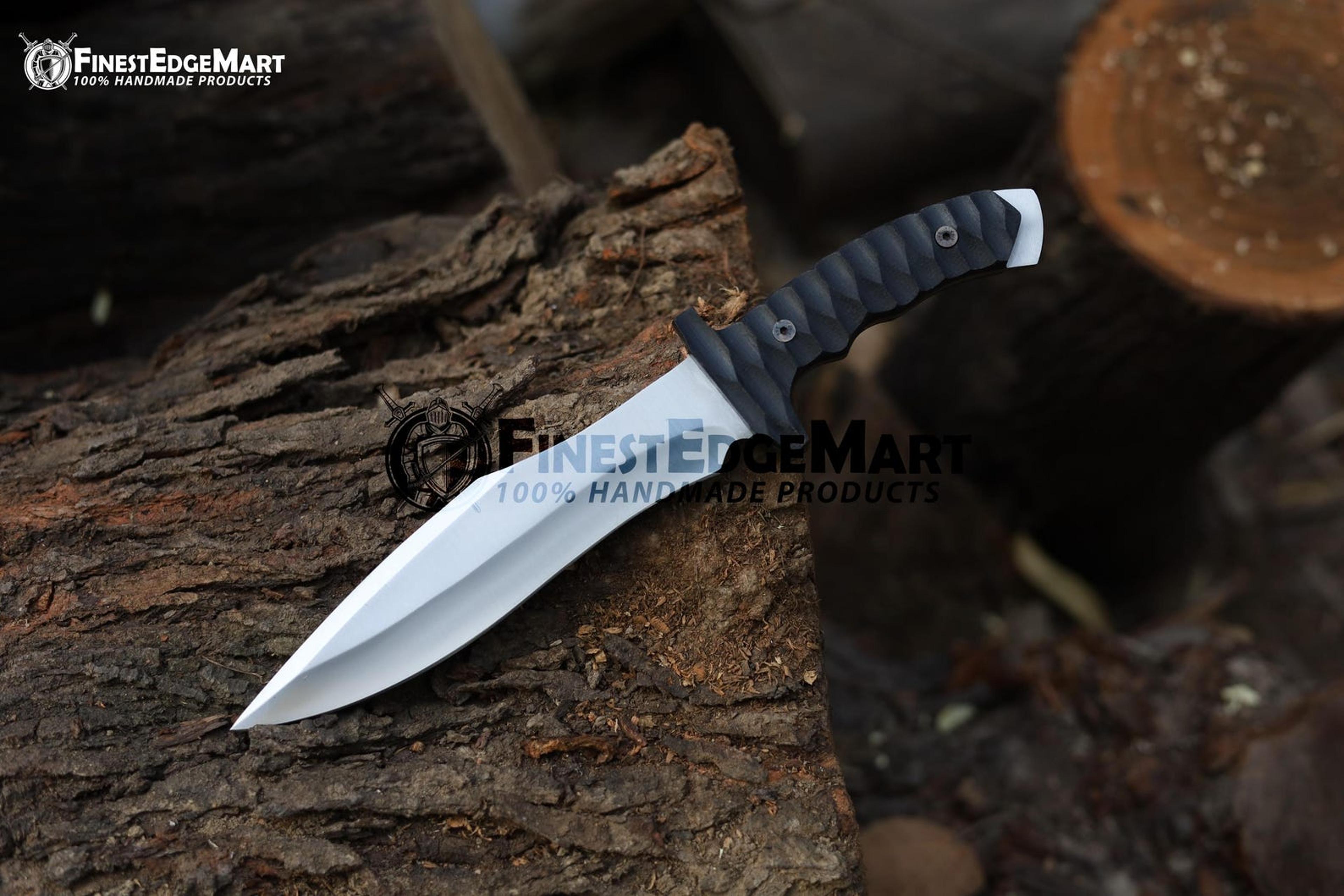 Handcrafted Carbon Steel Tanto Knife With Micarta Handle And Premium Leather Sheath  Perfect Gift F 5