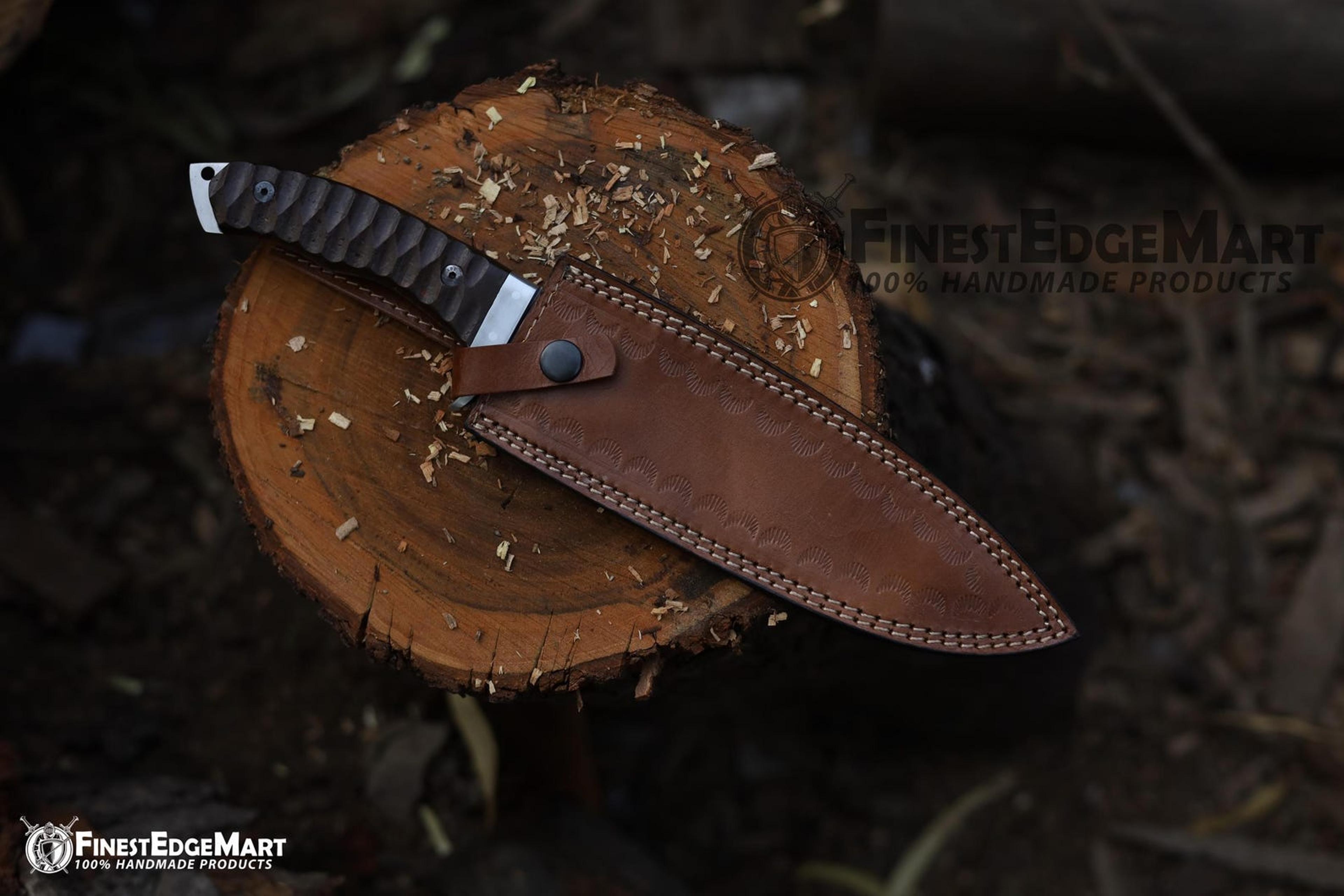 Handmade Carbon Steel Tanto Knife With Micarta Handle Leather Sheath And Sharpening Kit  Perfect Gi