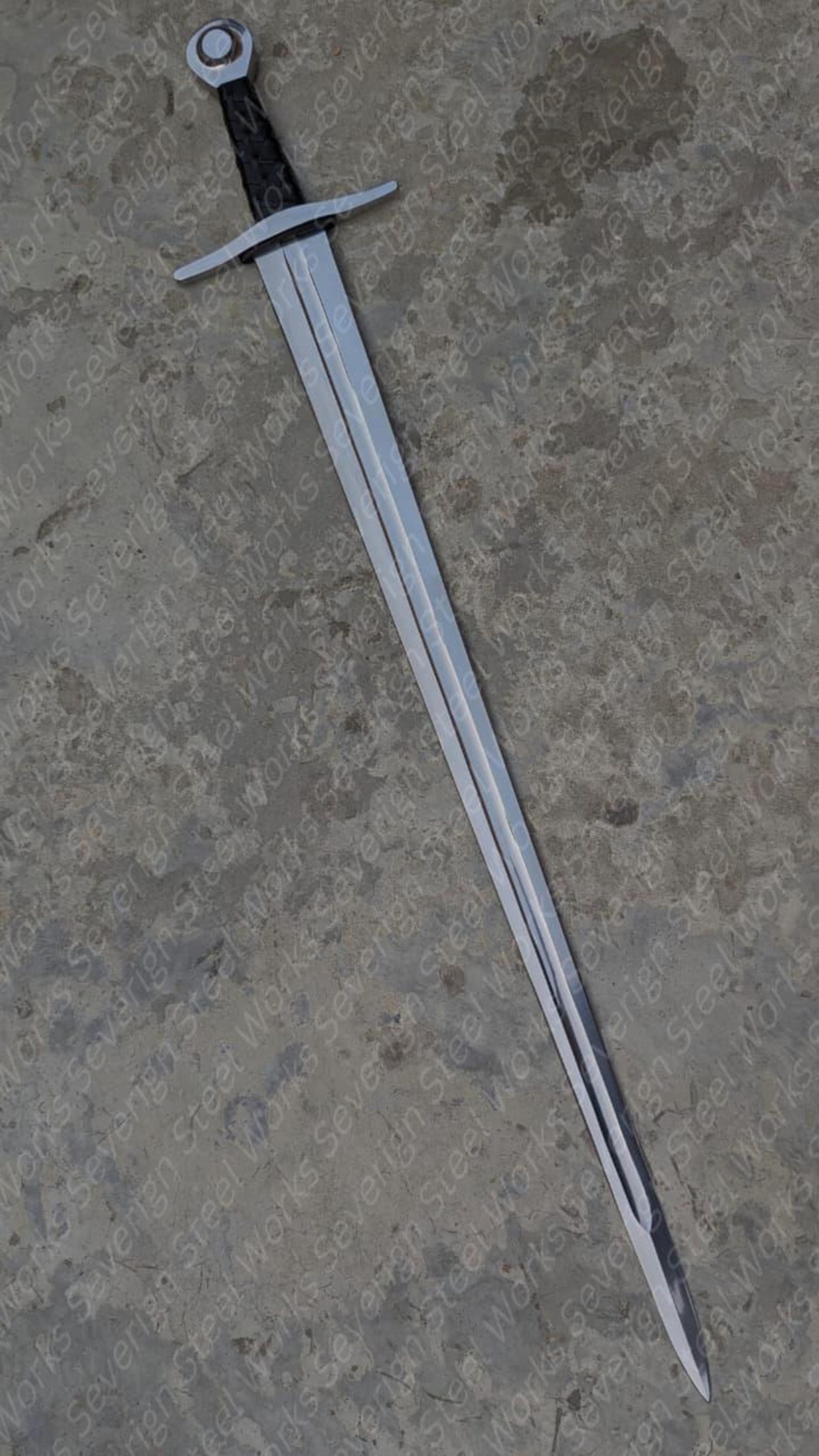 40 Sir William Marshal High Carbon Steel Medieval Sword Mirror Polished Replica With Scabbard 8