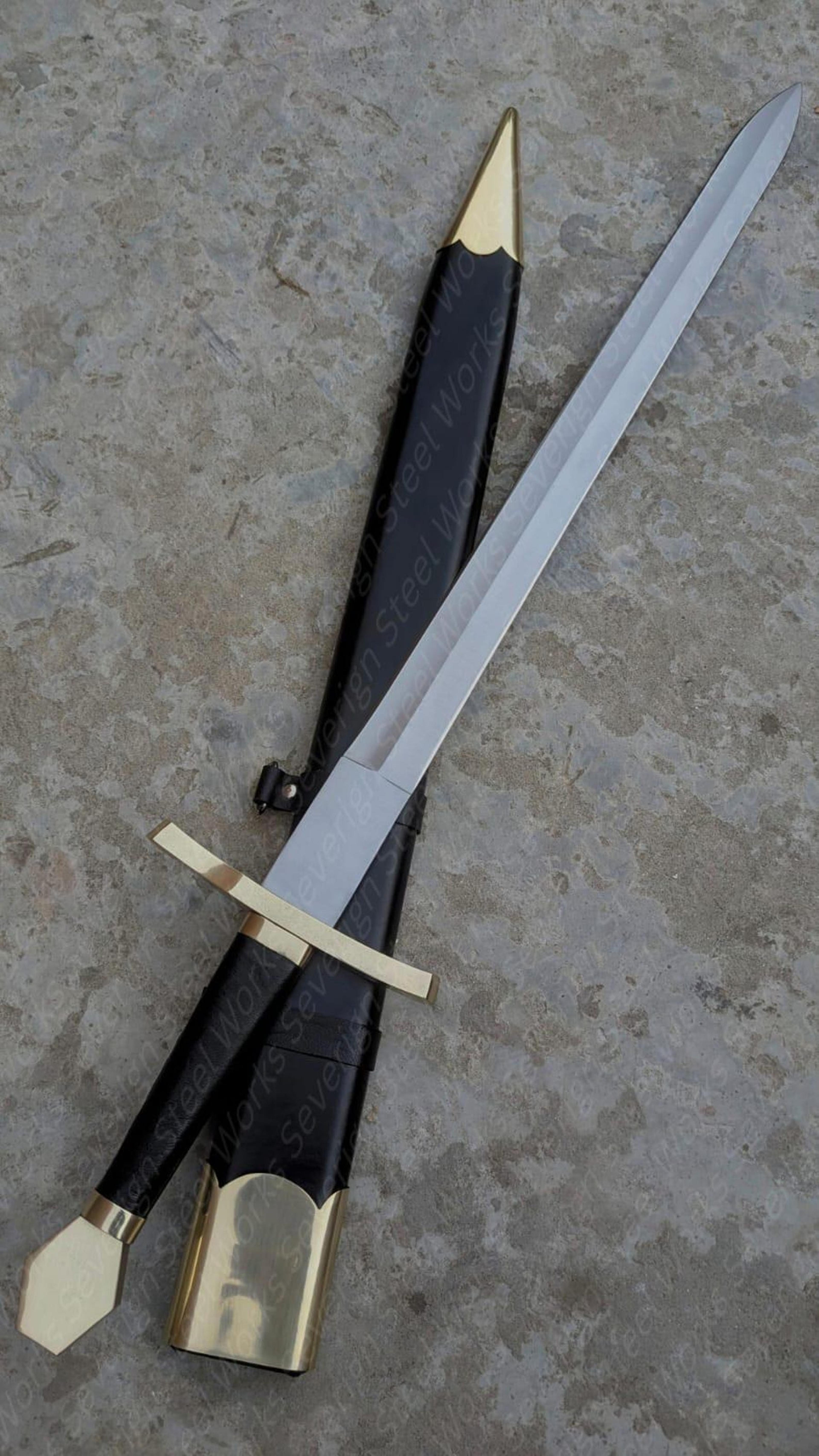 35 High Carbon Steel Hanwei Agincourt Medieval Collectible Historic Replica With Brass Accents 7