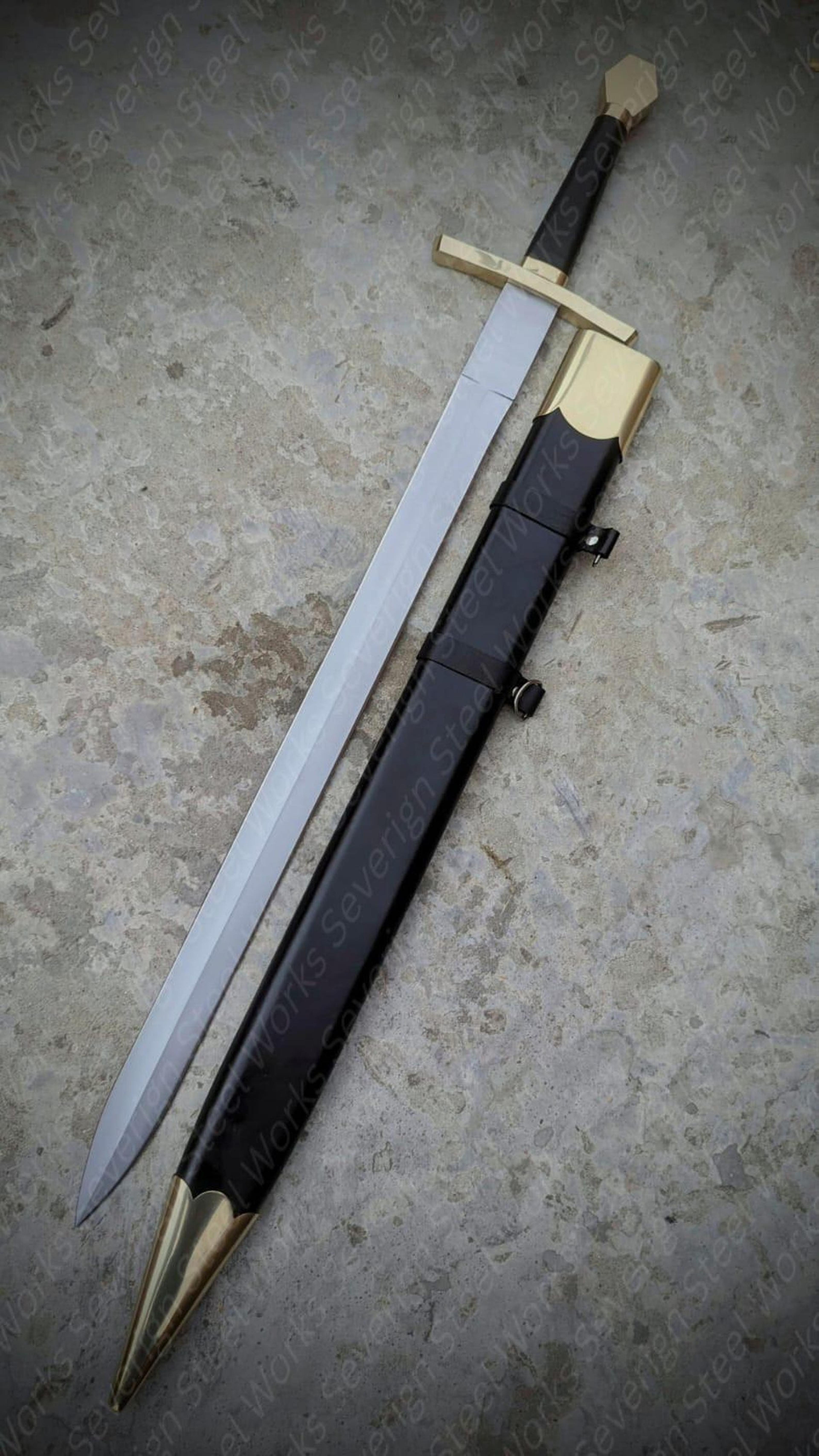 35 High Carbon Steel Hanwei Agincourt Medieval Collectible Historic Replica With Brass Accents 8