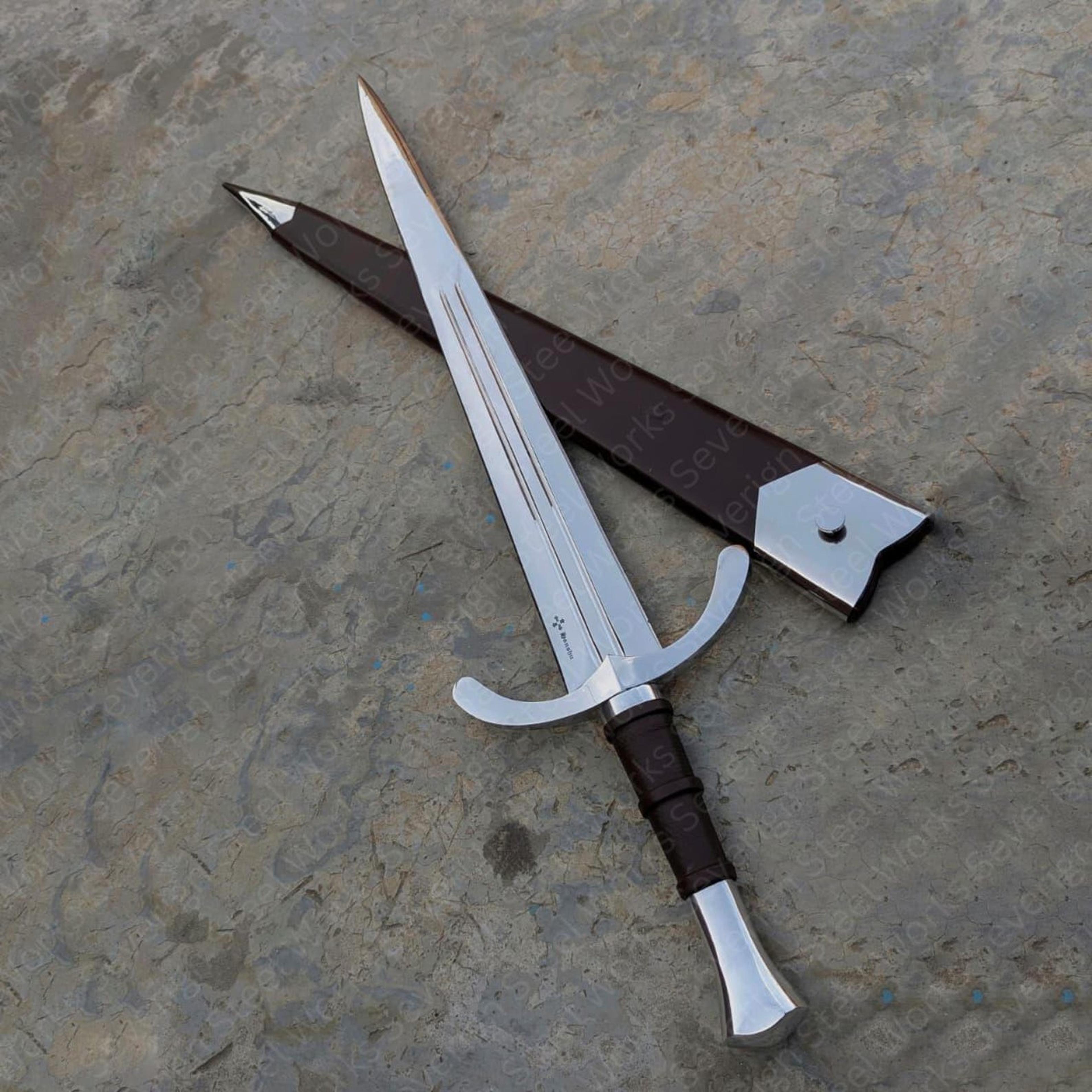 40 D2 Steel Honshu Historic Collectible Handmade Medieval Display Piece With Leather Scabbard 2