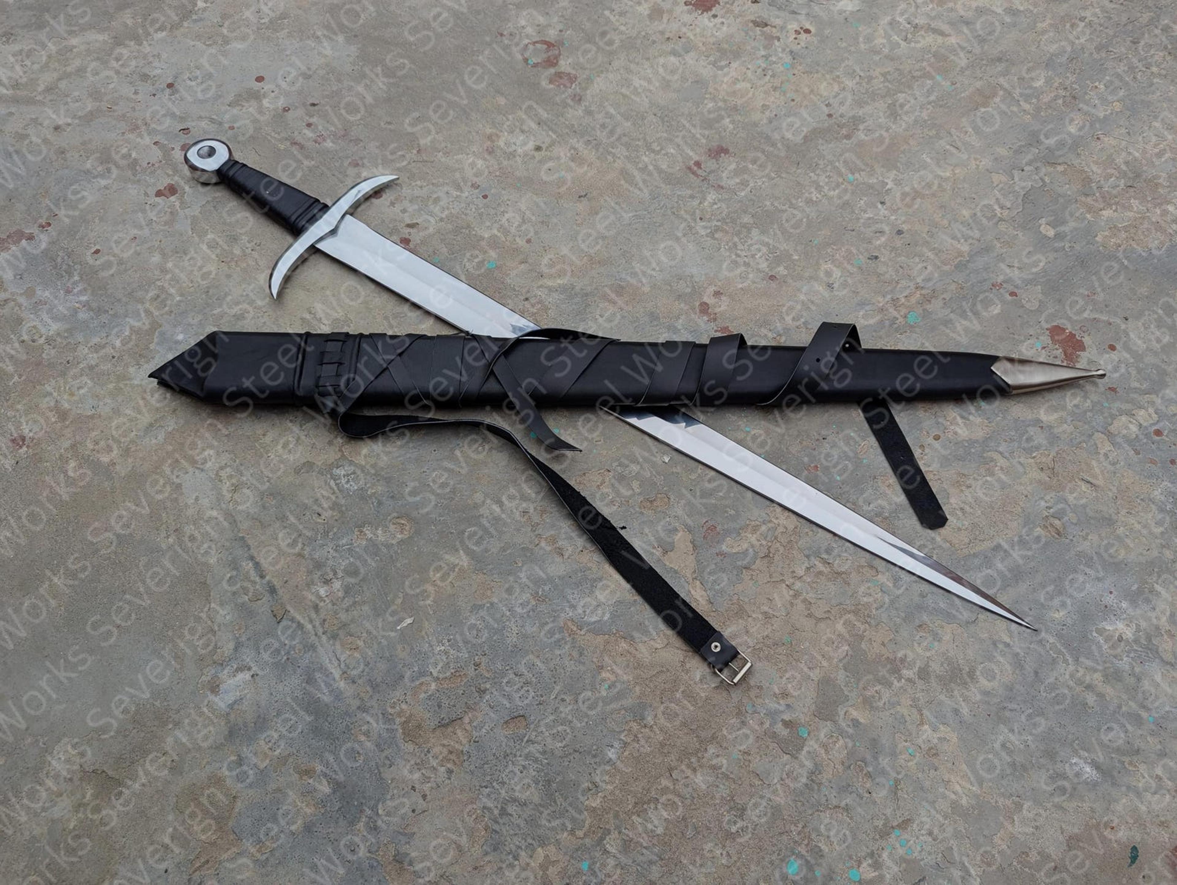 Authentic Medieval Knight Sword Replica HandForged High Carbon Steel 35 FullSize Collectors 5