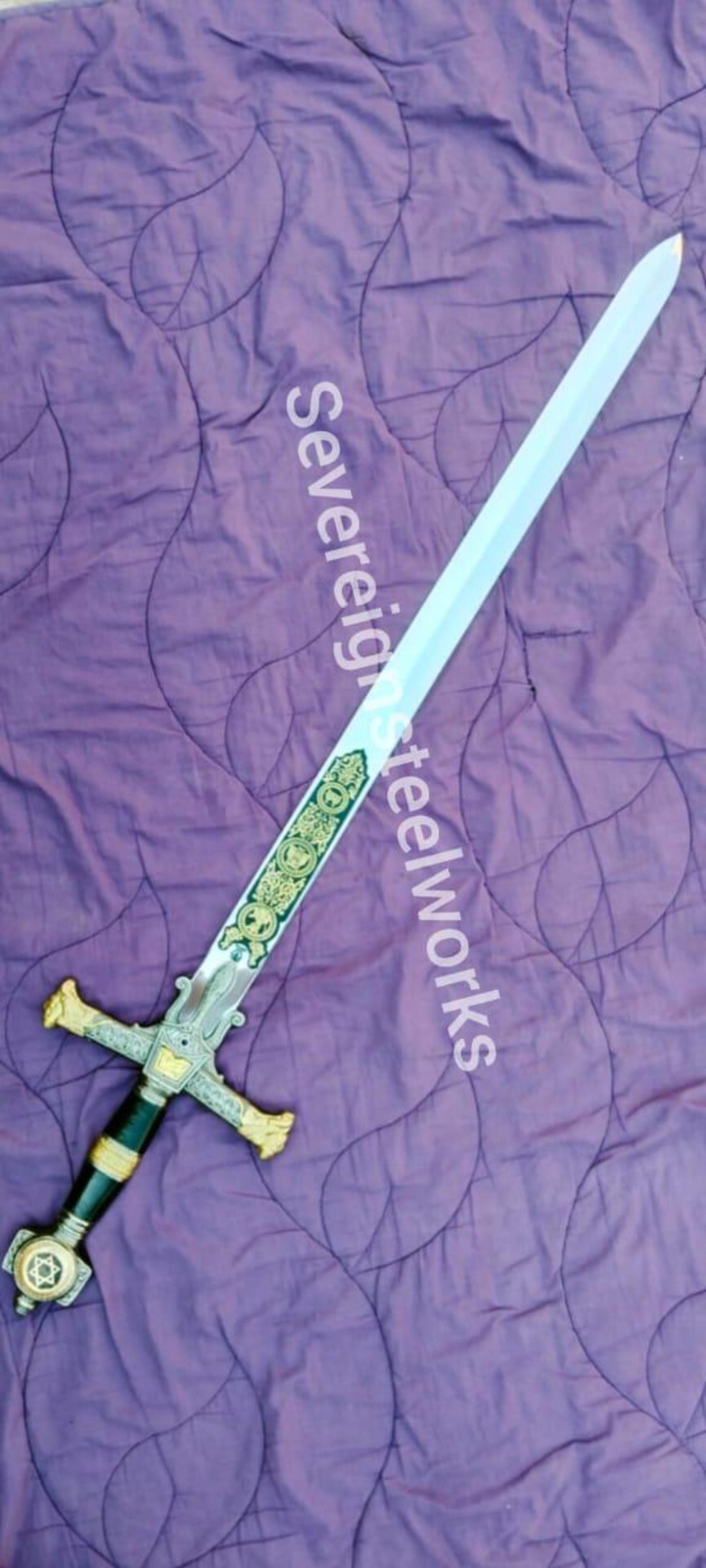 Deluxe King Solomon Sword Authentic Collectible Replica Premium Stainless Steel Blade Exquis 4