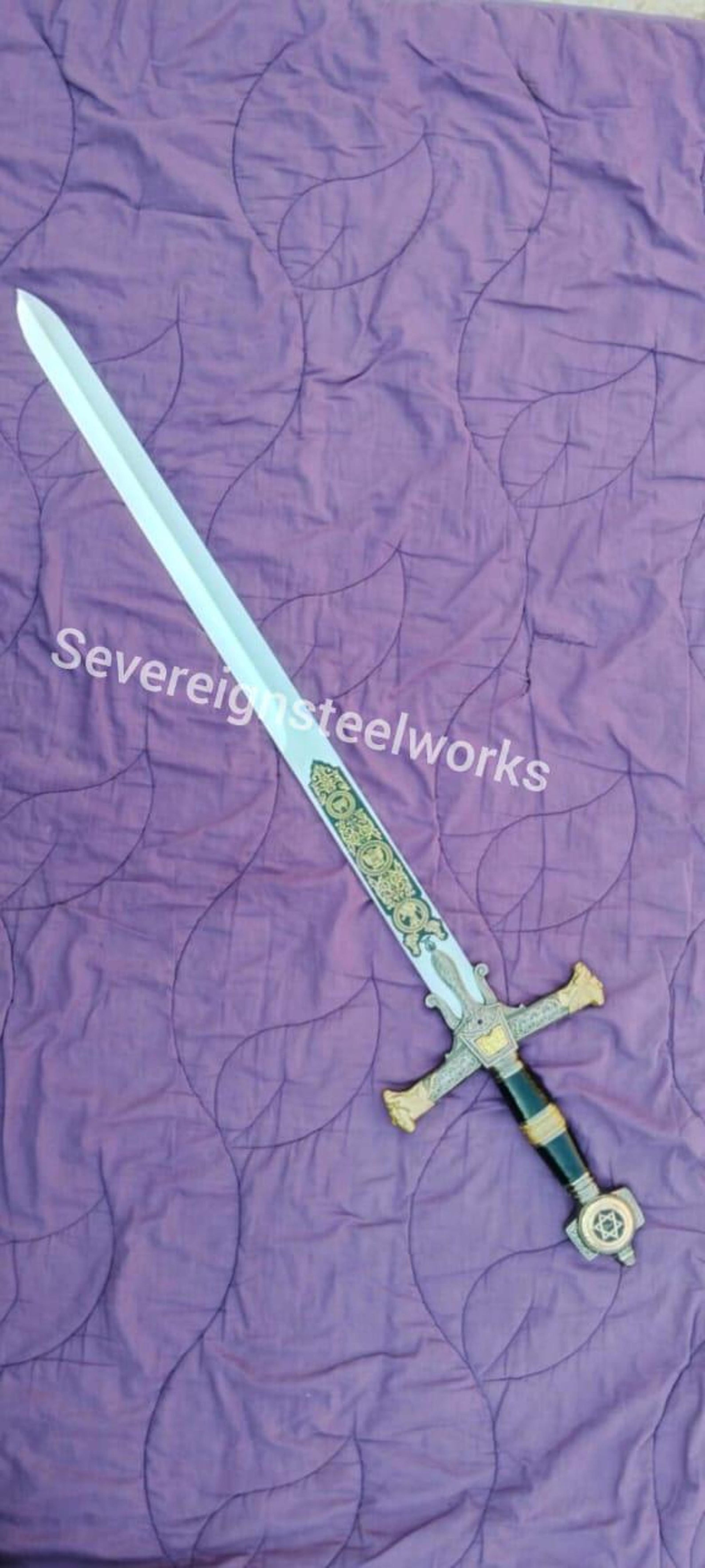 Deluxe King Solomon Sword Authentic Collectible Replica Premium Stainless Steel Blade Exquis 6