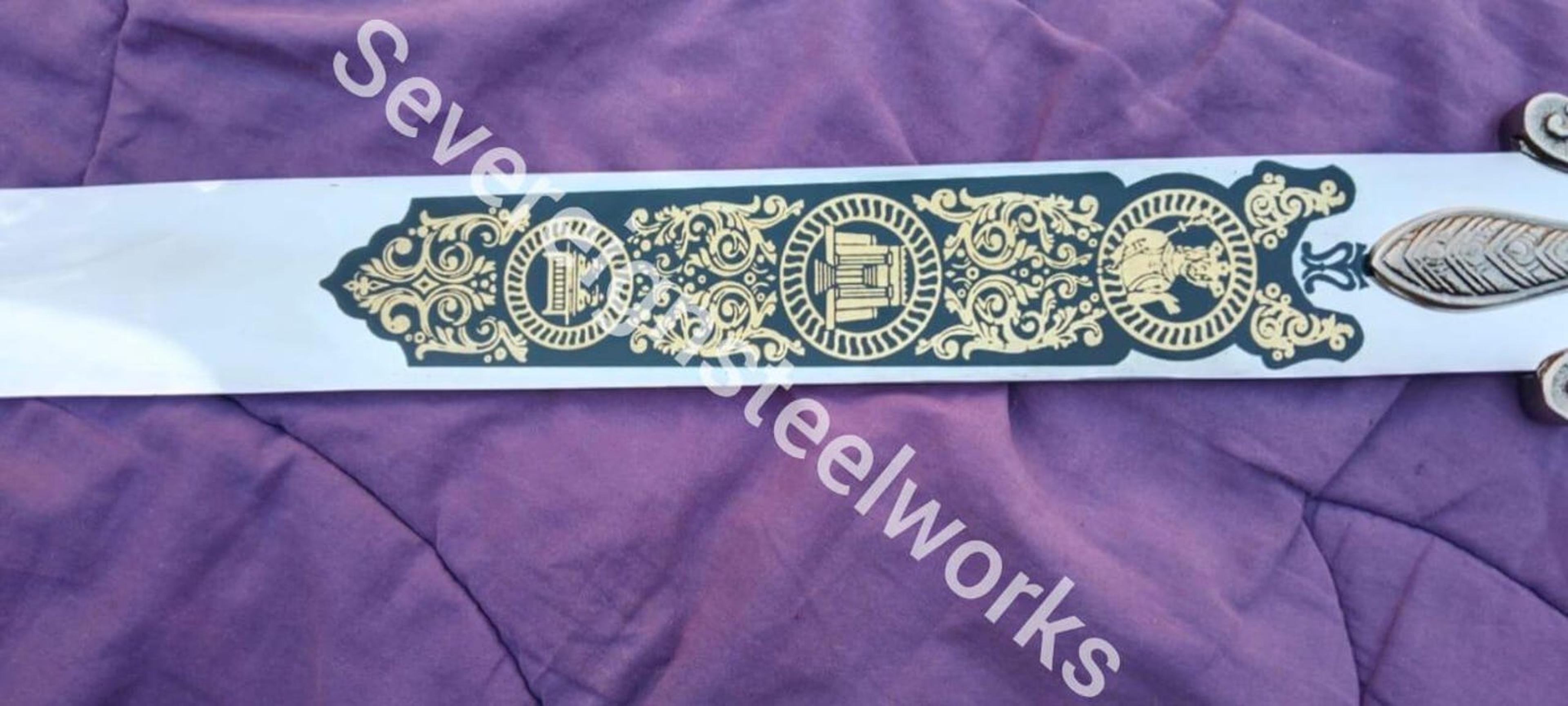 Deluxe King Solomon Sword Authentic Collectible Replica Premium Stainless Steel Blade Exquis 1