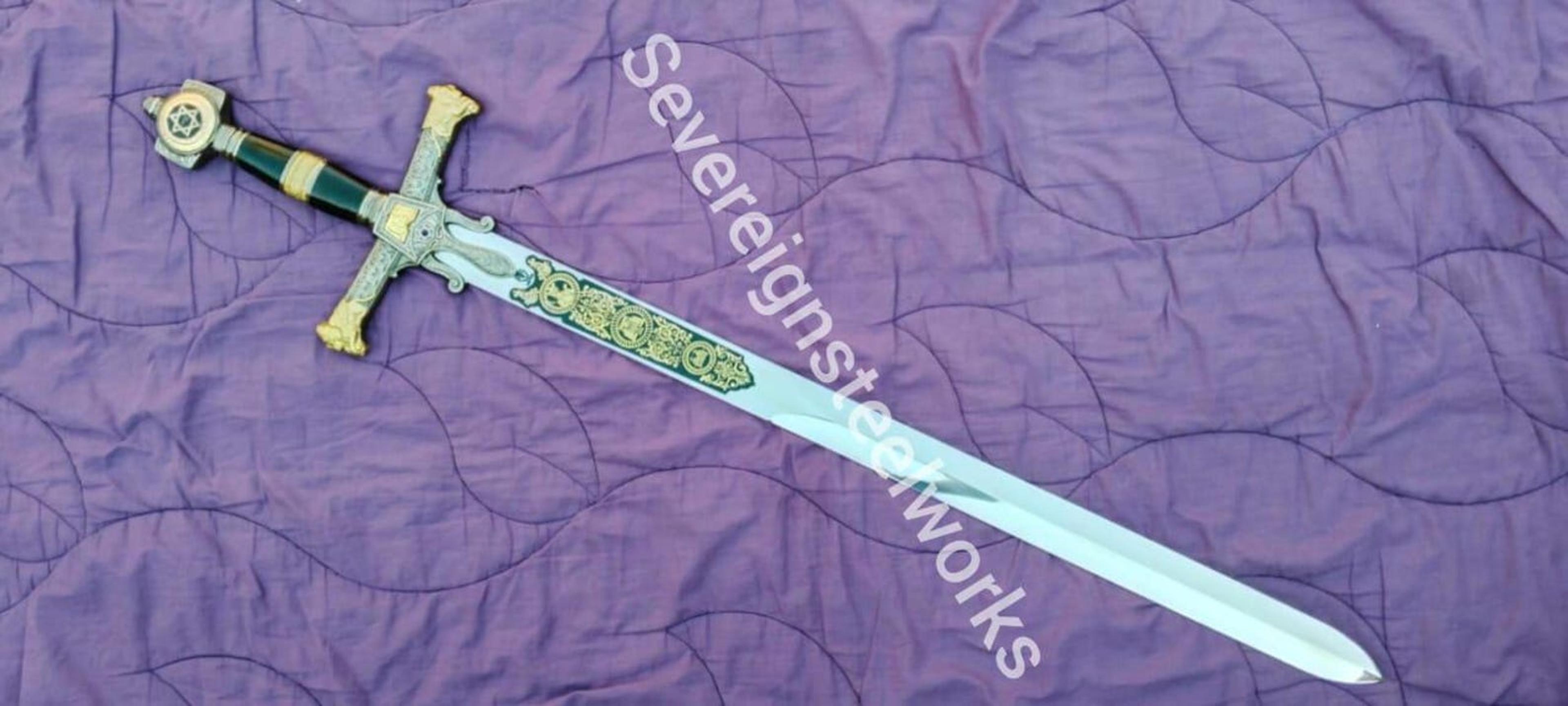 Deluxe King Solomon Sword Authentic Collectible Replica Premium Stainless Steel Blade Exquis 3