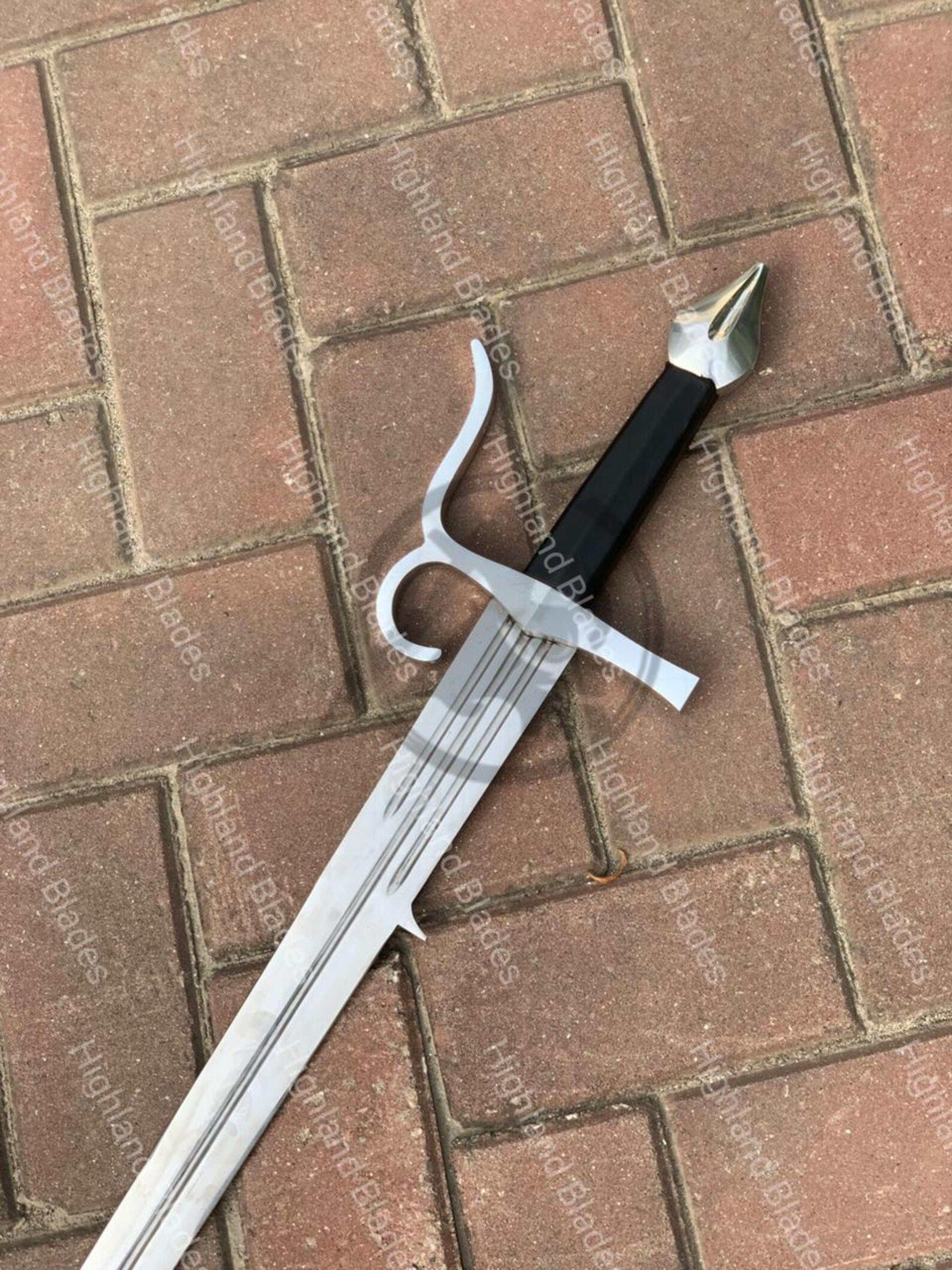 Authentic Handmade SheRa Sword With Polished Stainless Steel Blade And Decorative Blue Centerp 8