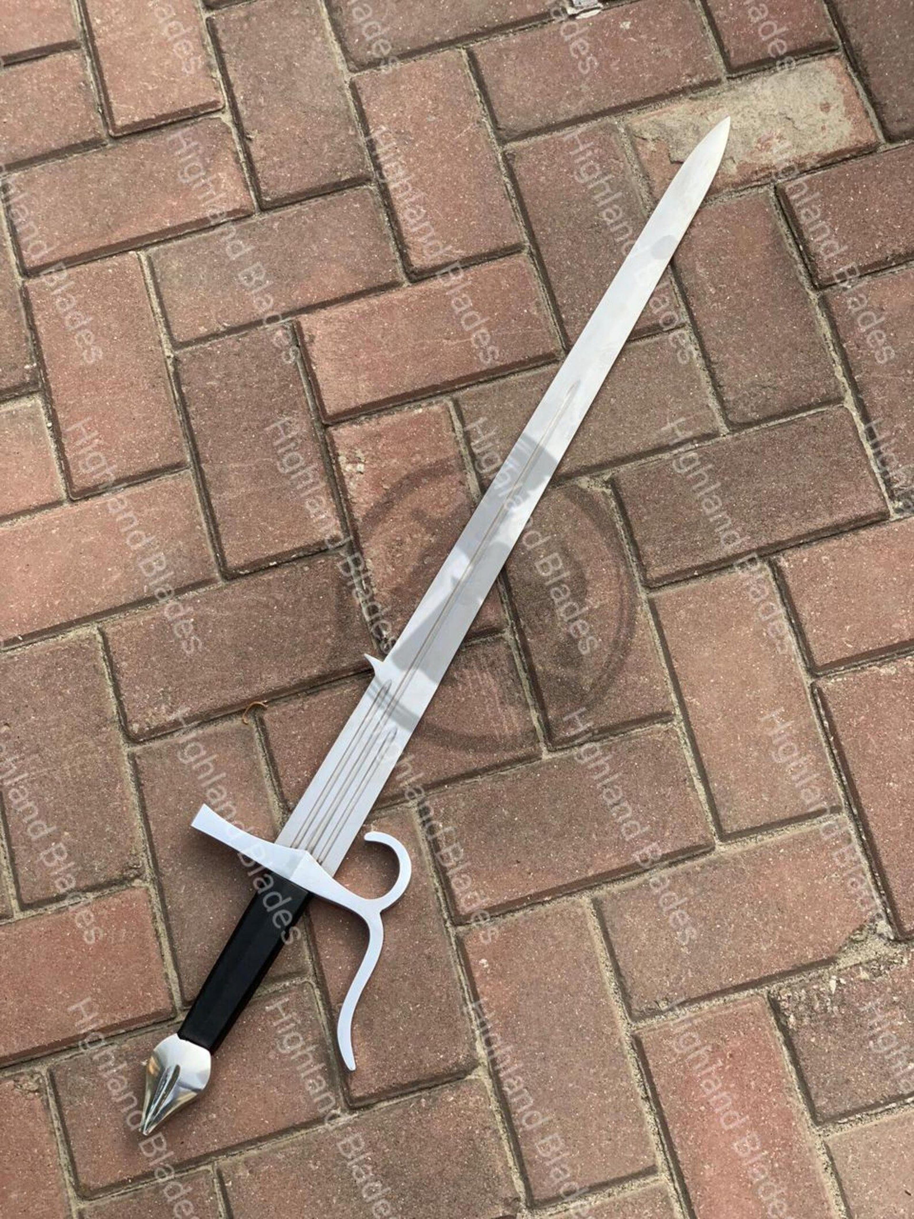 Authentic Handmade SheRa Sword With Polished Stainless Steel Blade And Decorative Blue Centerp 6