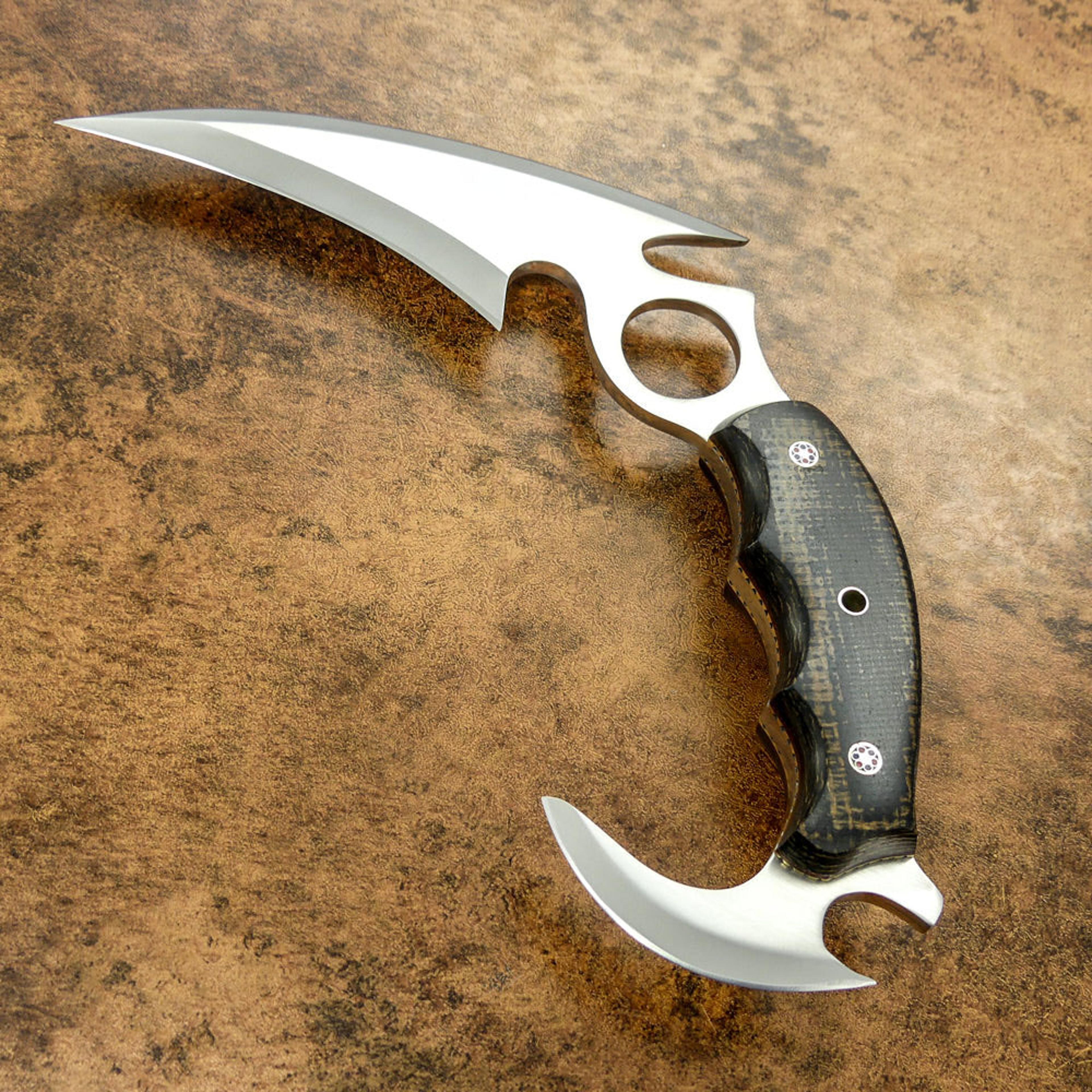 handmade beautiful karambit knife with d2 steel blade /gift for him"