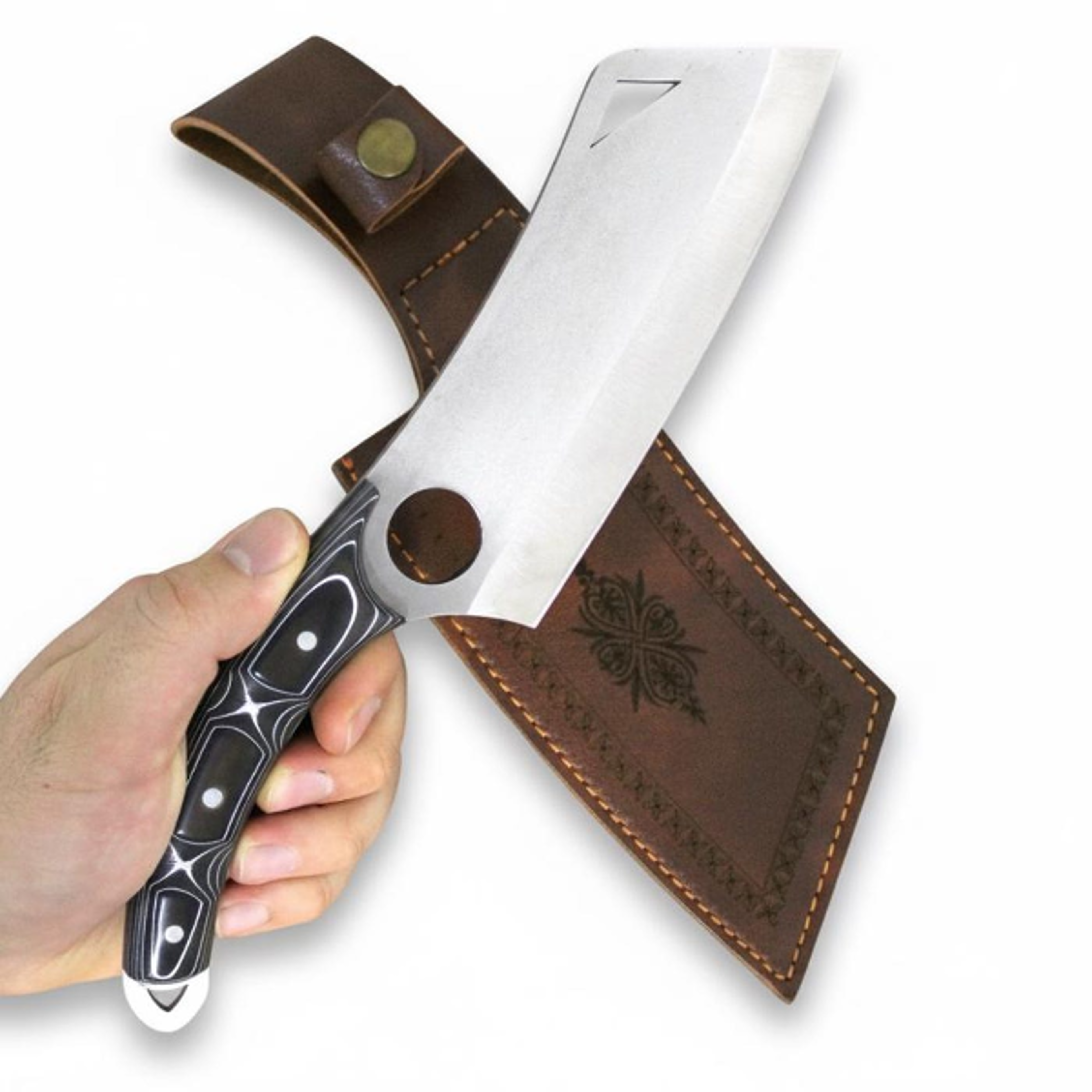 Personalized Viking Chefs Knife Gift With Engraved Stainless Steel Blade And Walnut Wood Handle  Un