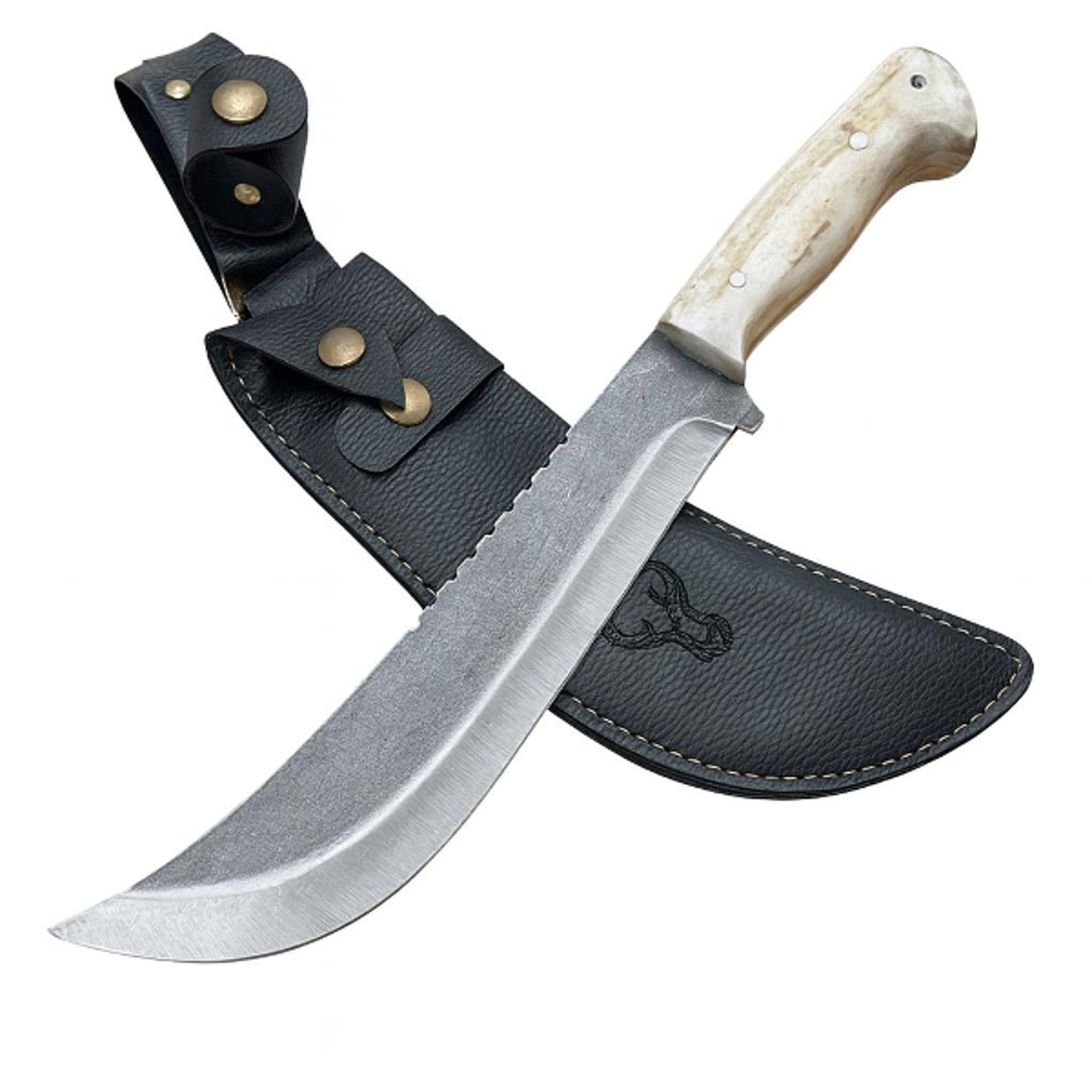 unique personalized deer antler fixed blade hunting knife | hunter gift | wedding gift