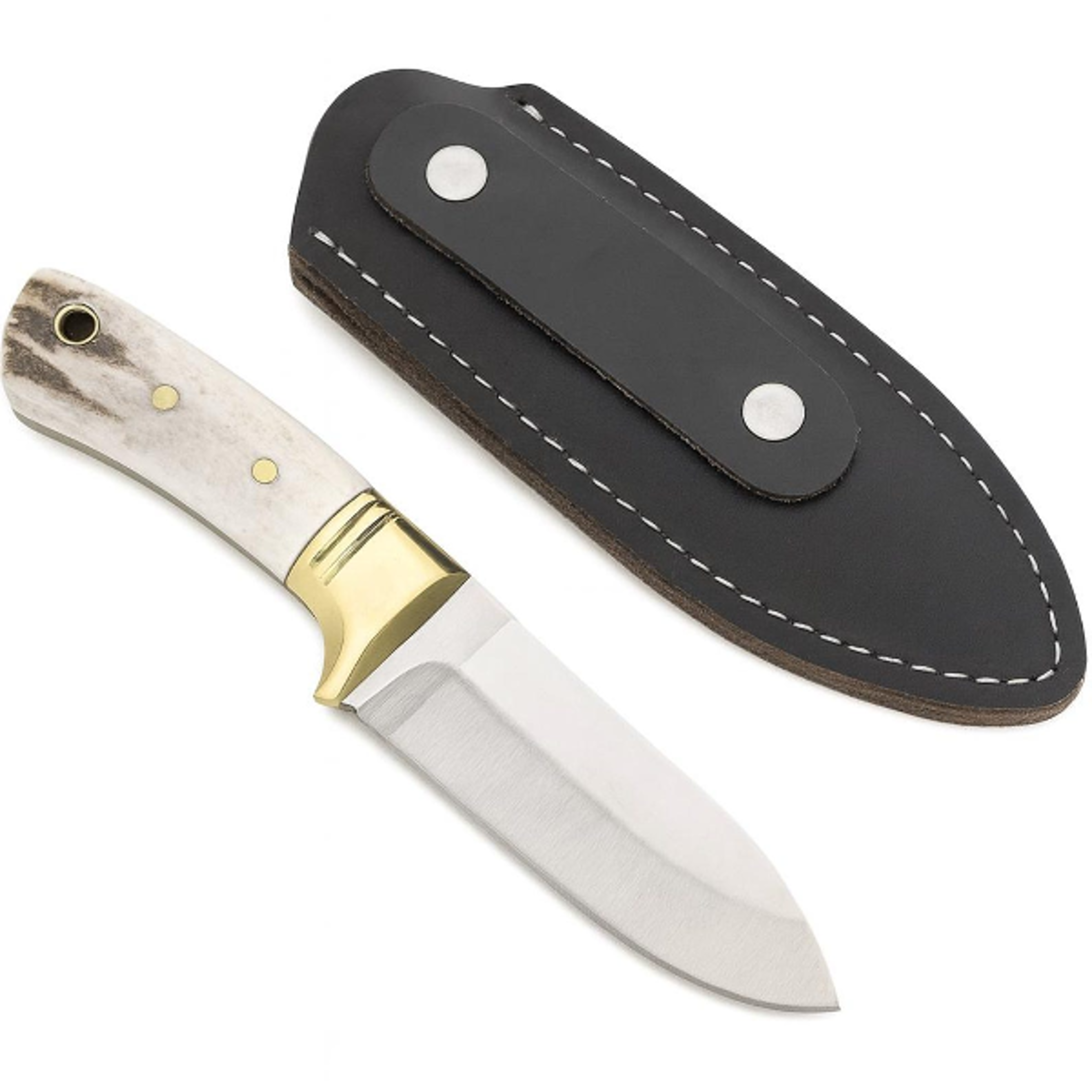 unique personalized deer antler hunting knife with engraving - handmade and unique groomsmen gift for hunters